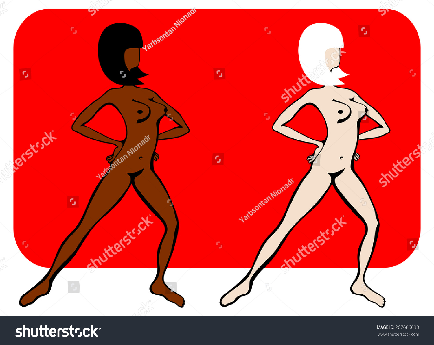 Naked Dancers Supporting Dancer Image Vectorielle De Stock Libre De