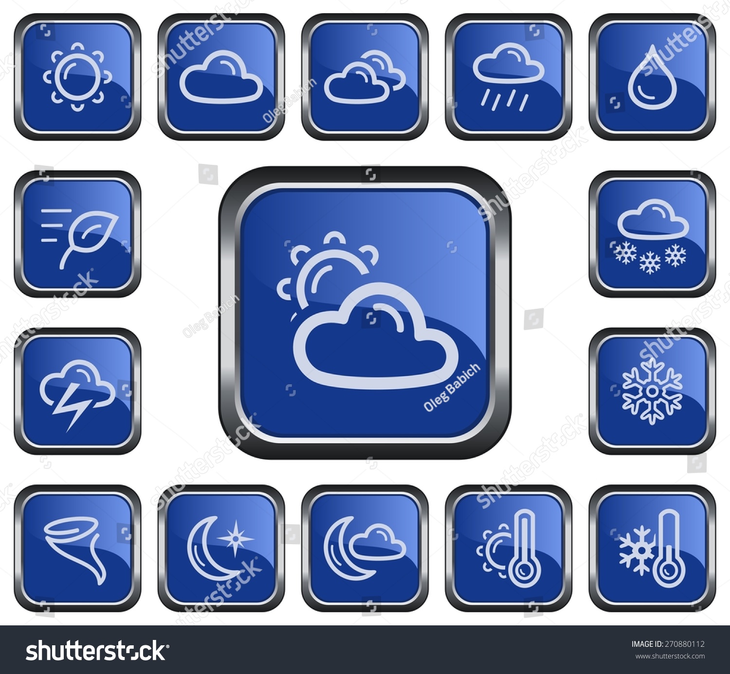 Weather Button Set Stock Vector Royalty Free Shutterstock