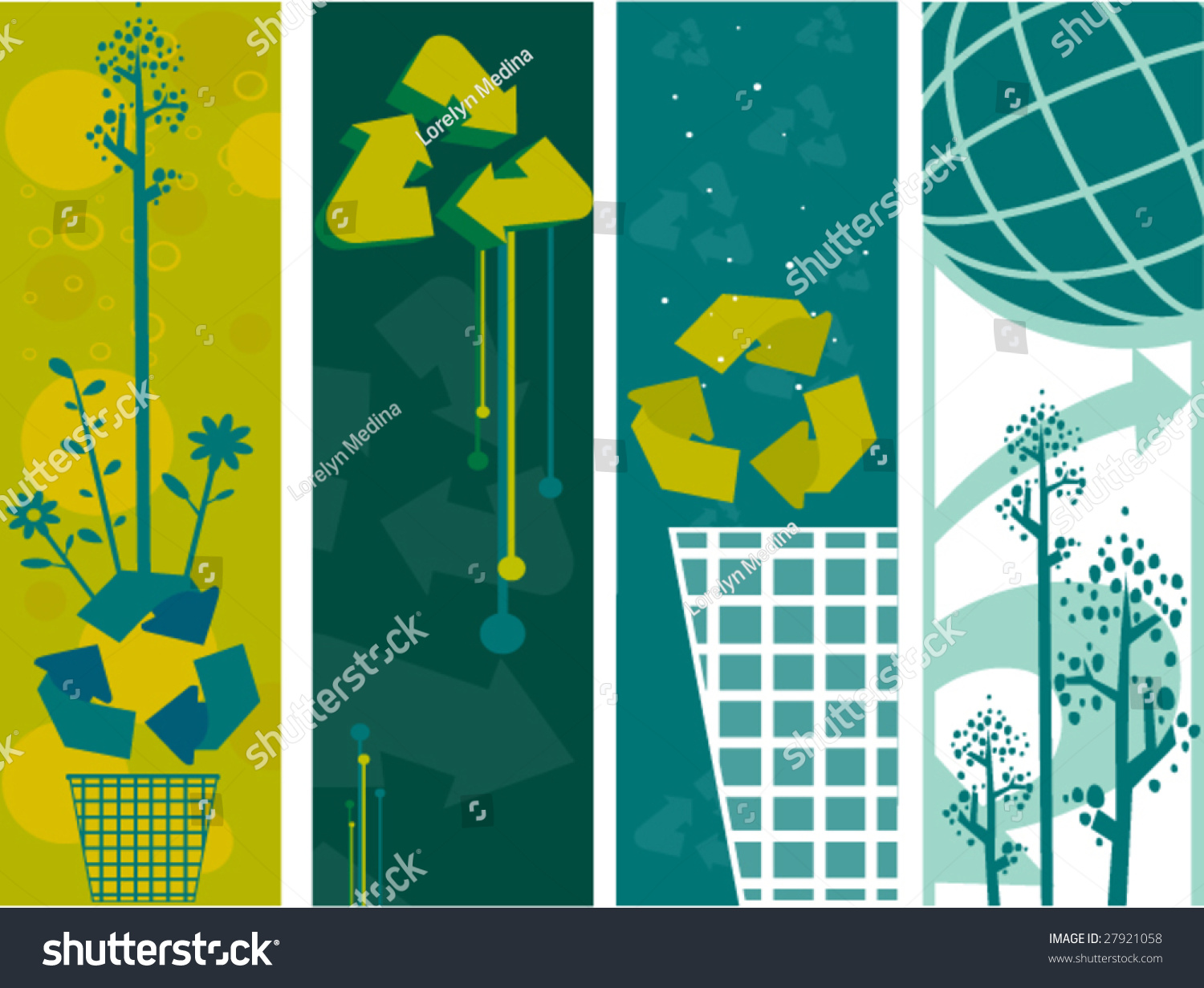 Recycling Vertical Banners Vector Stock Vector Royalty Free