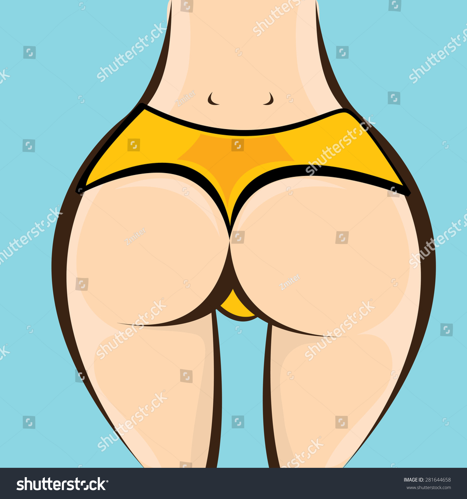 Sexy Woman Ass Vector Illustration Shutterstock