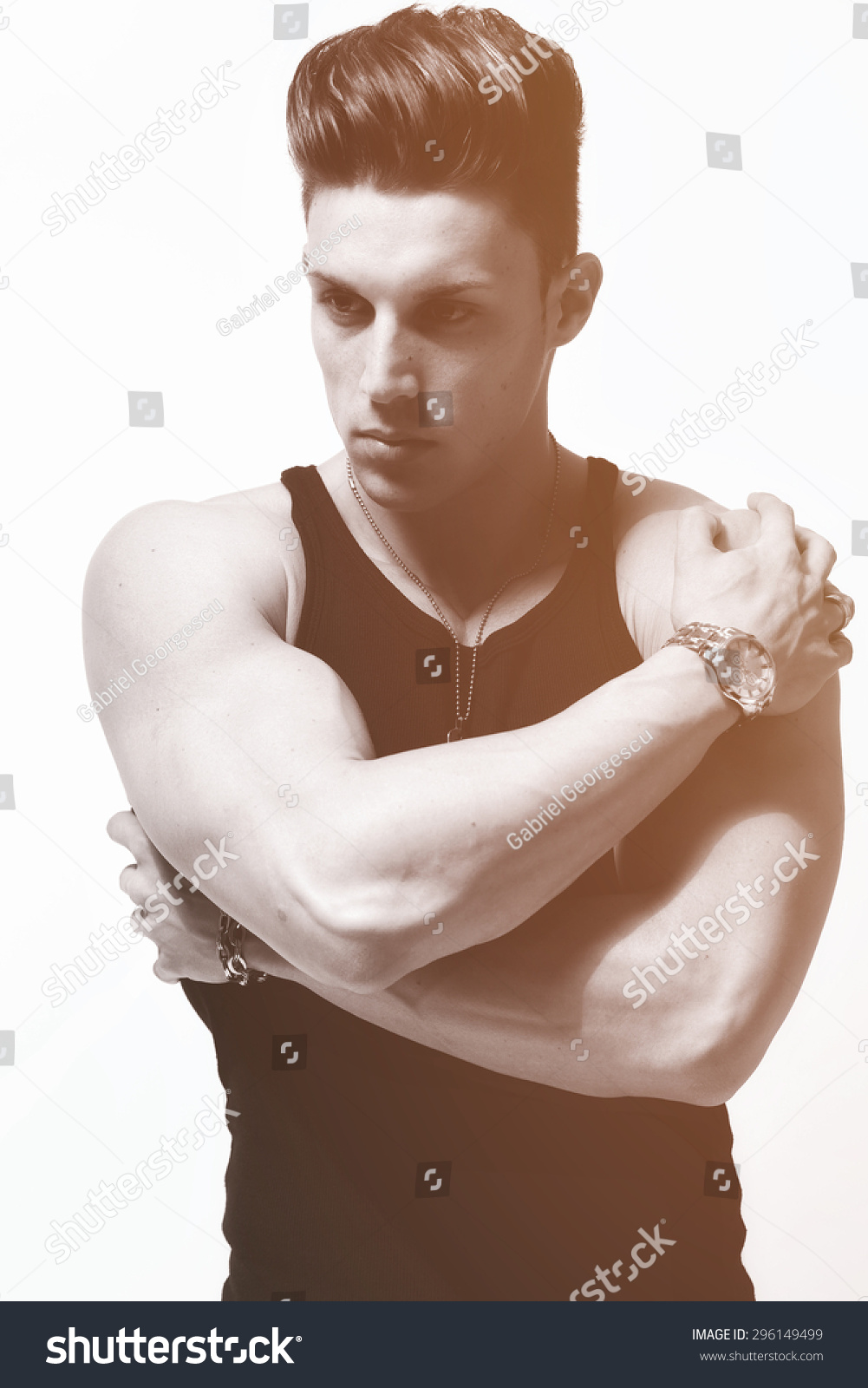 Sexy Portrait Very Muscular Shirtless Male 스톡 사진 296149499 Shutterstock