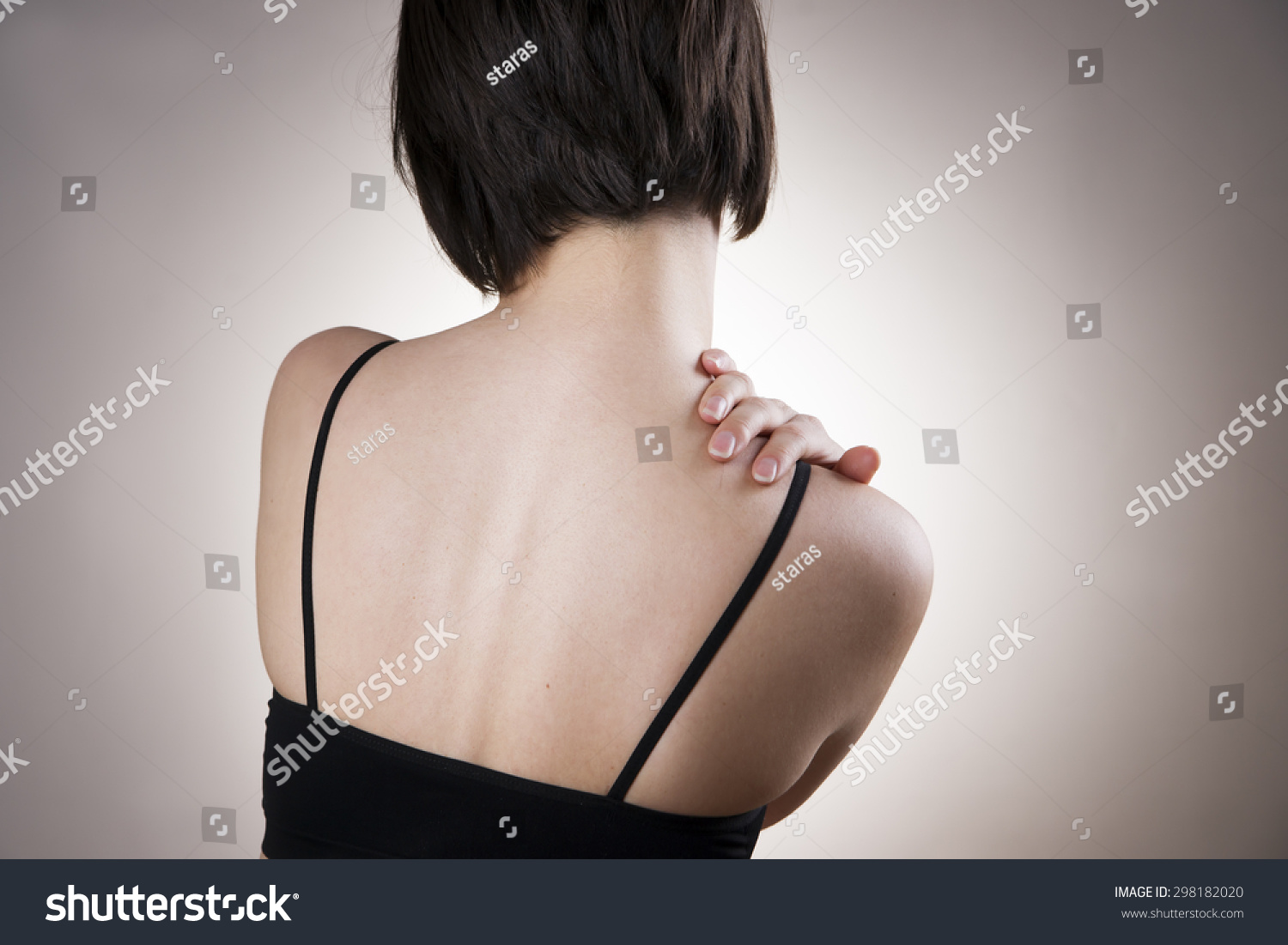 Woman Pain Shoulder Pain Human Body Stock Photo 298182020 Shutterstock