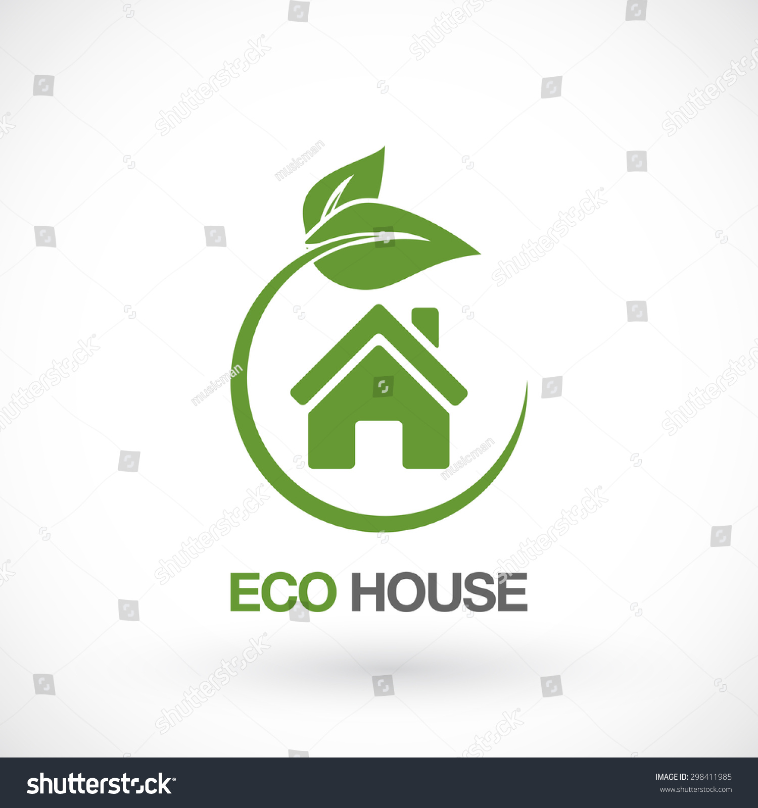 Real Estate Eco House Logo Design Stock Vector Royalty Free