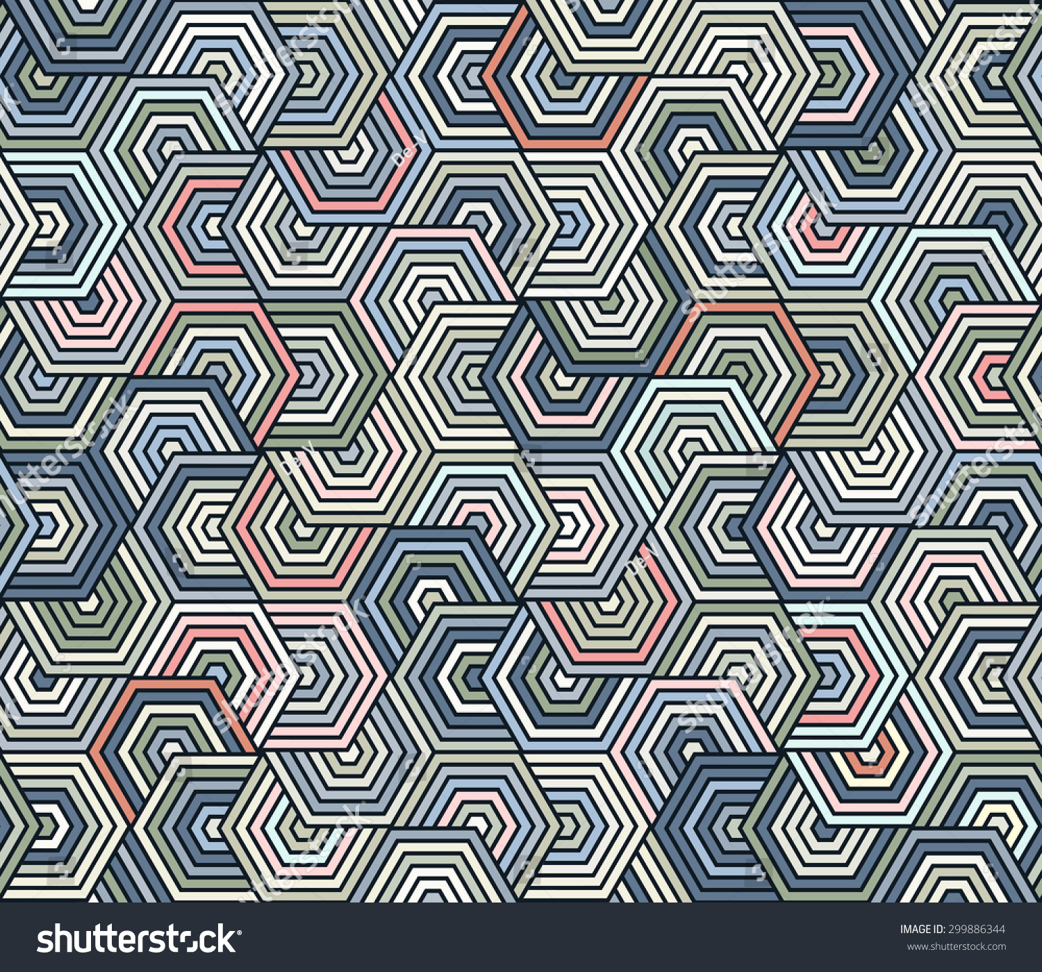 Hexagon Pattern Stock Vector Royalty Free 299886344 Shutterstock