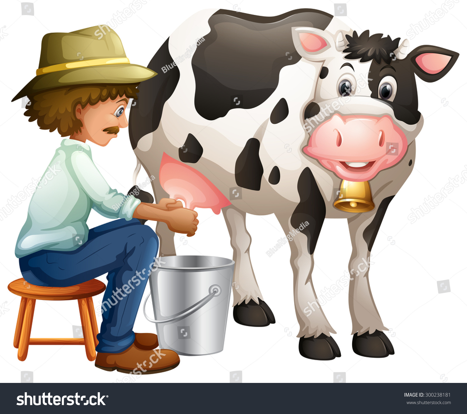 Im Genes De Milk Cow Farmer Drawing Im Genes Fotos Y Vectores