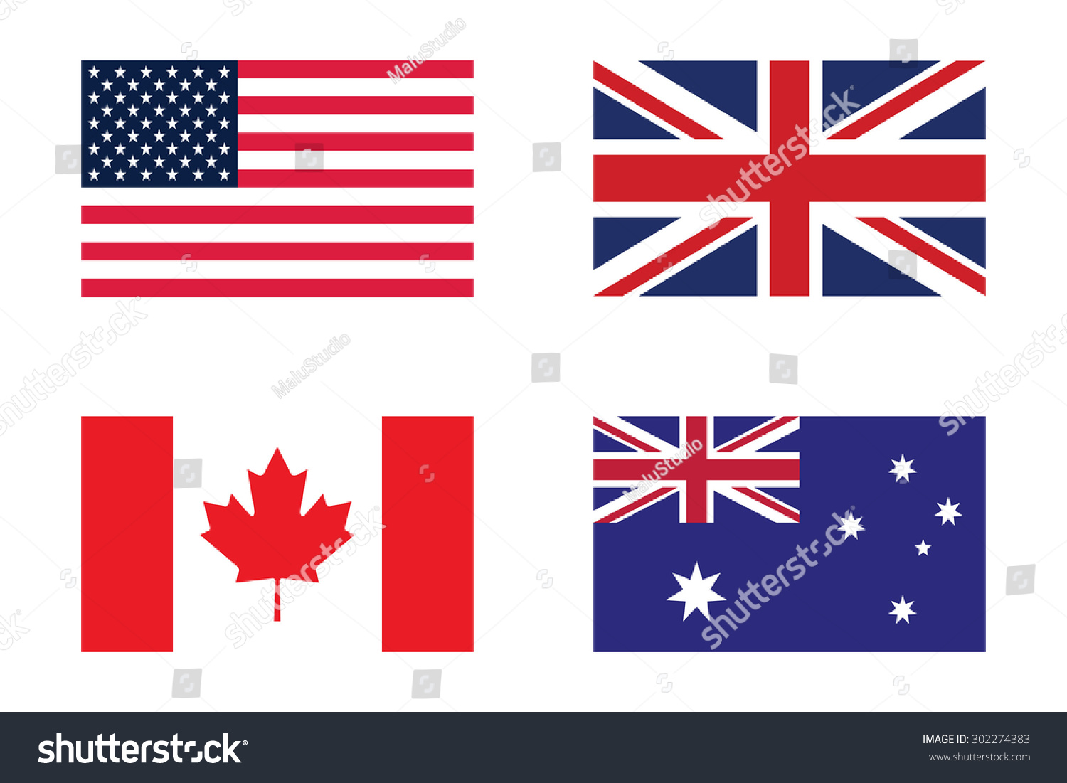 Im Genes De Us Canada Flag Icon Im Genes Fotos Y Vectores De