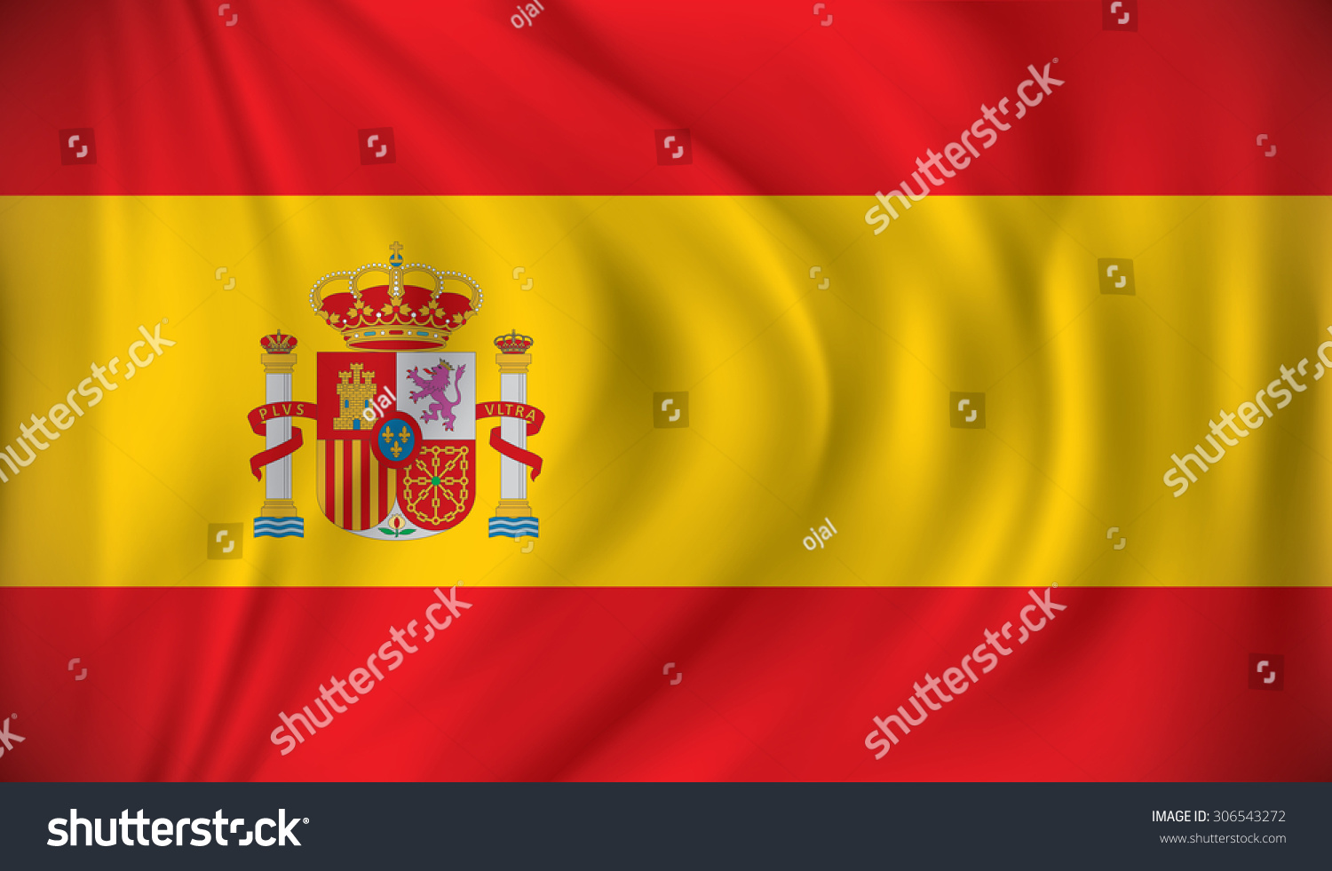 Flag Spain Vector Illustration Stock Vector Royalty Free 306543272