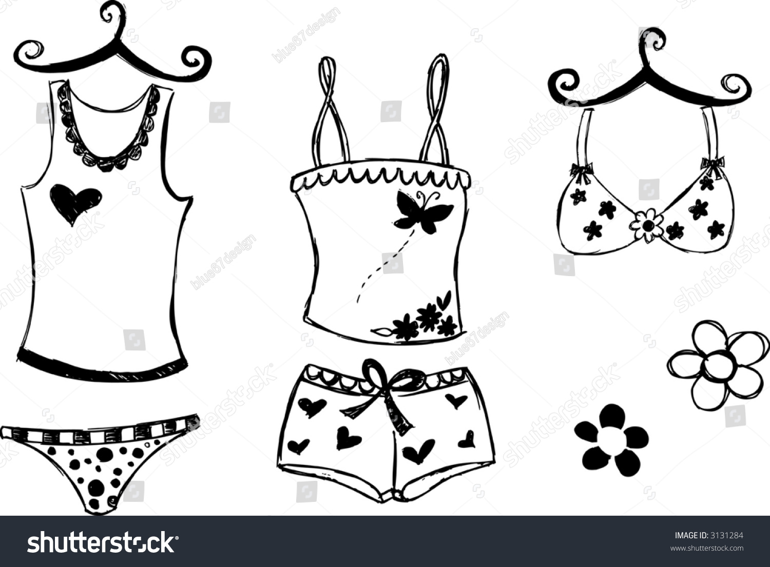 Vektor Stok Lingerie Vector Illustration Tanpa Royalti