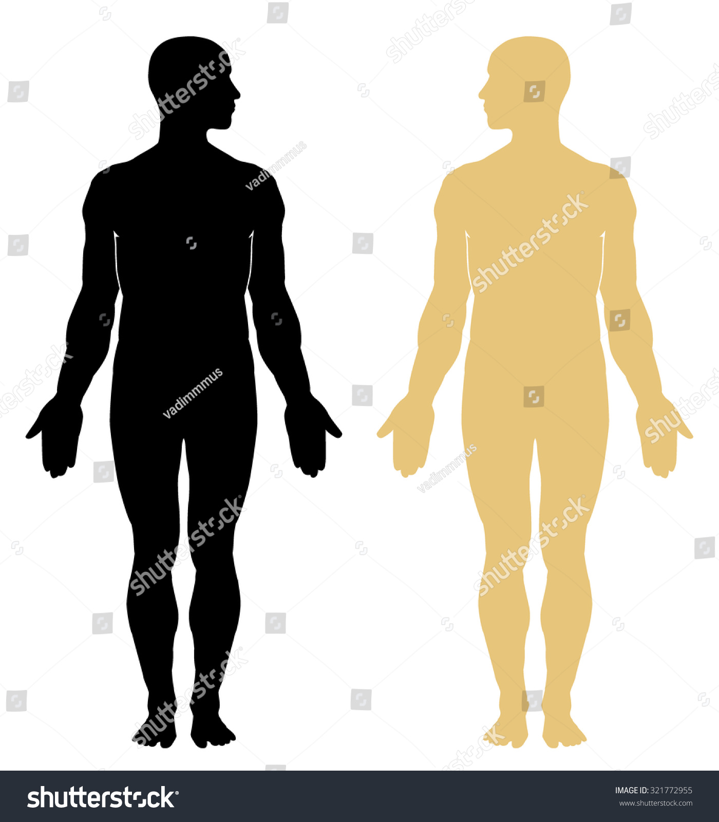 Man Body Vector Silhouette Eps Stock Vector Royalty Free