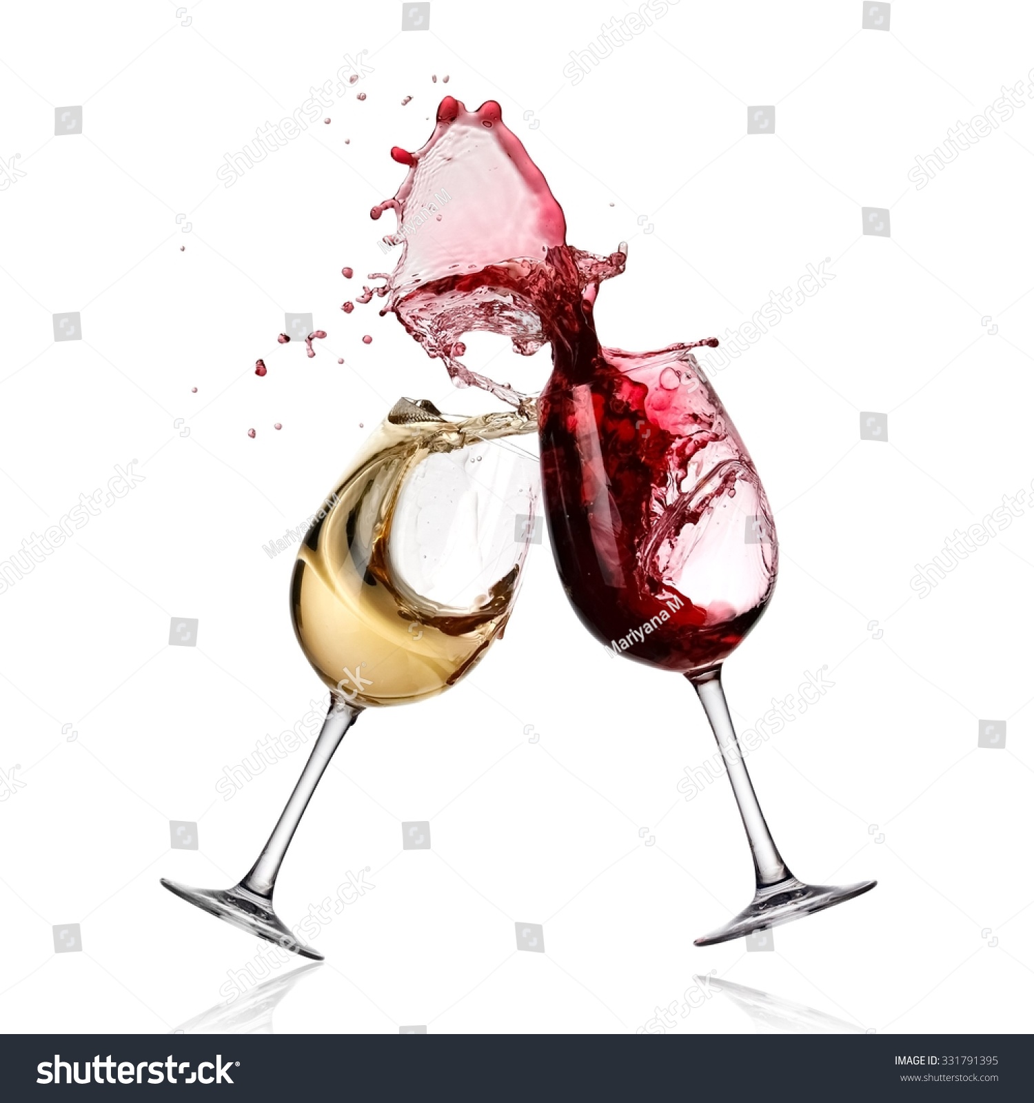 Red White Wine Glasses Splash Stock Photo Shutterstock