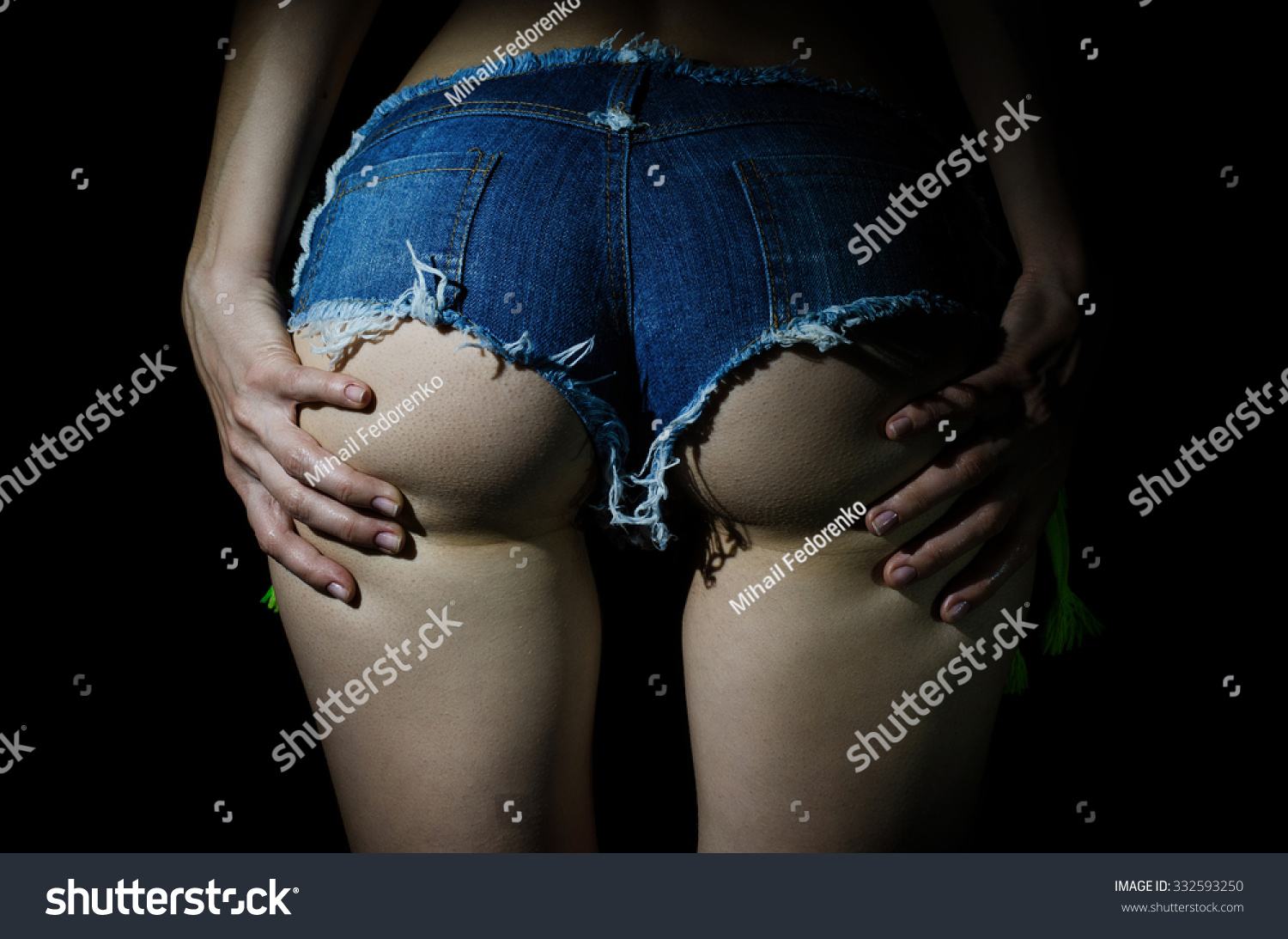 Sexy Ass Short Shorts Isolated Photo Shutterstock