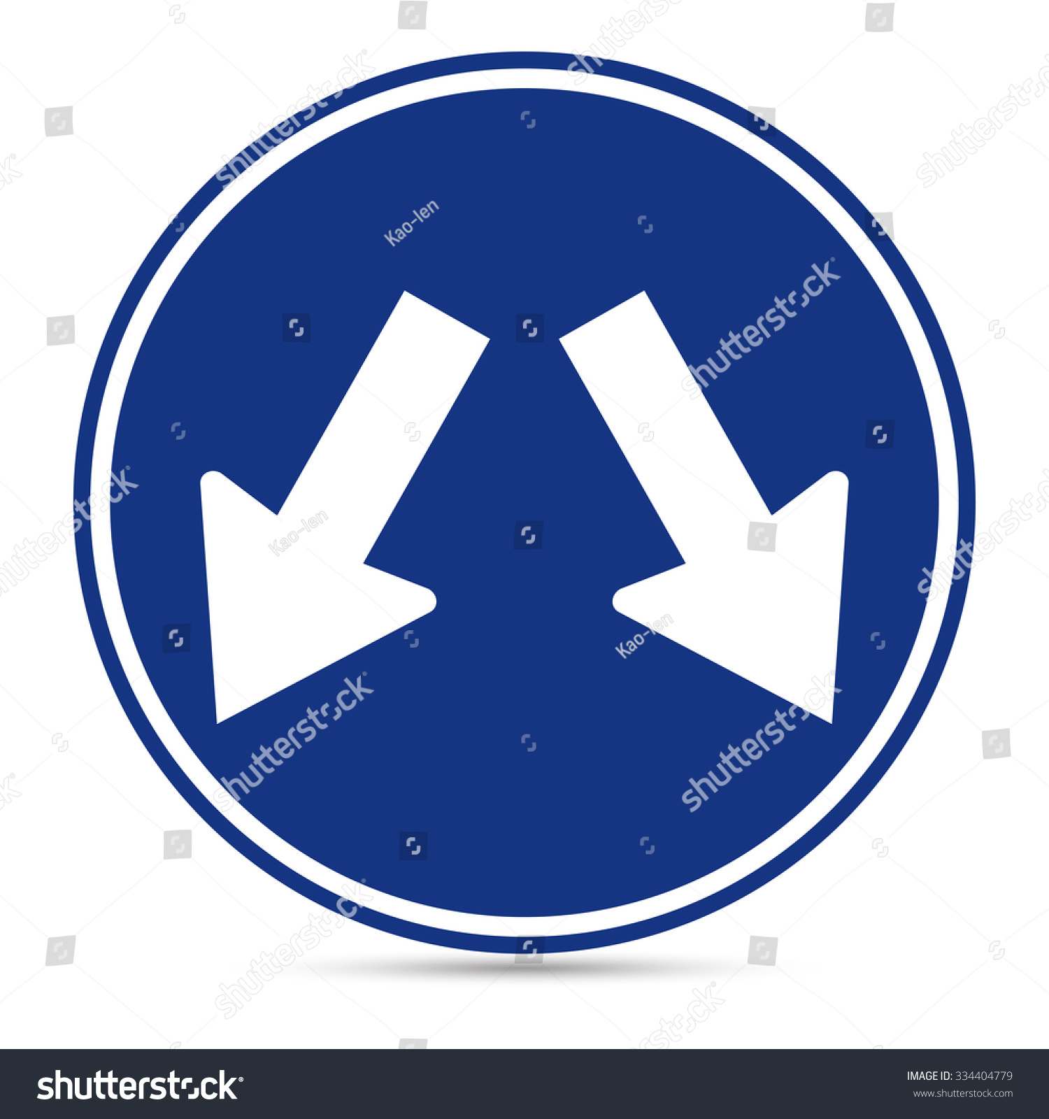 Traffic Sign Keep Left Right Sign 스톡 벡터 로열티 프리 334404779 Shutterstock