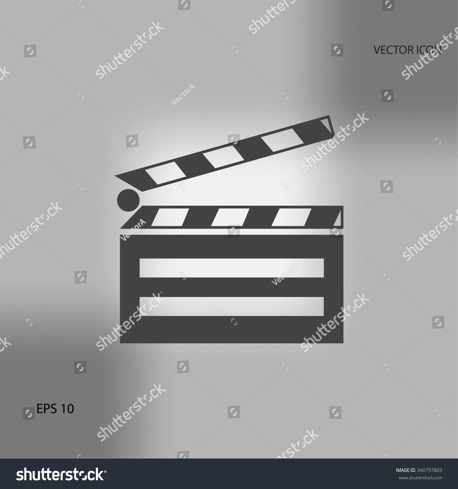 Set Icons Cinematography Cinema Movie Vector Stock Vector Royalty Free