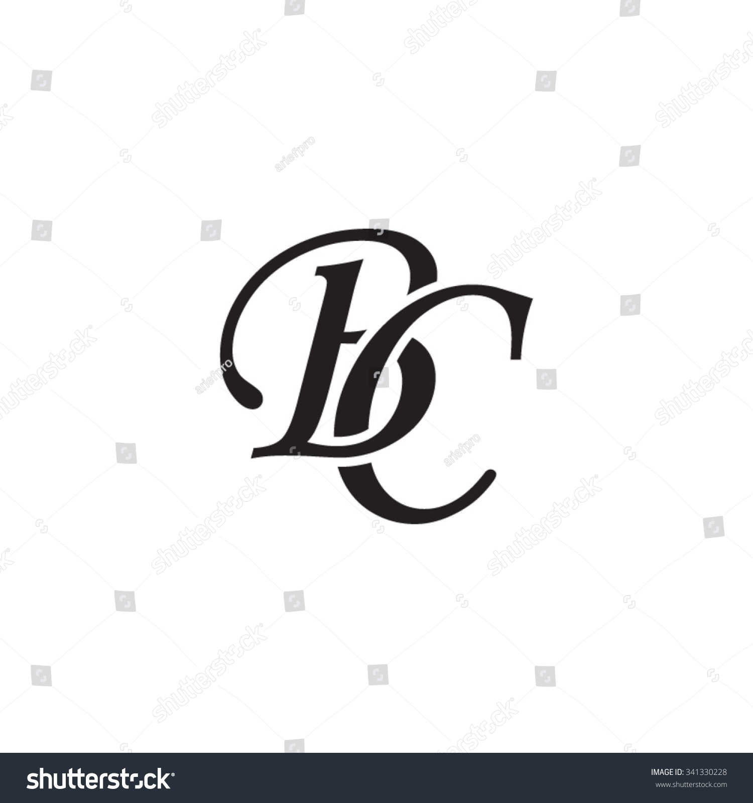 Bc Initial Monogram Logo Stock Vektorgrafik Lizenzfrei