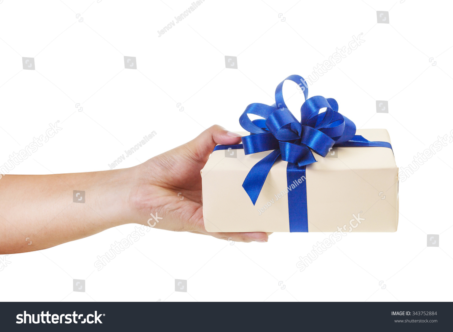 Asian Hand Giving Gift Wrapped Nude Stock Photo Shutterstock