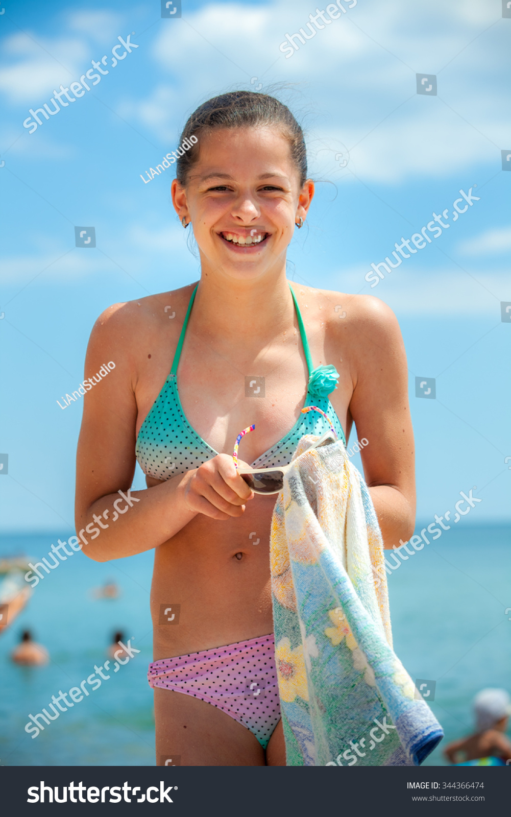 Summer Teen Girl Bikini Foto Stok Shutterstock