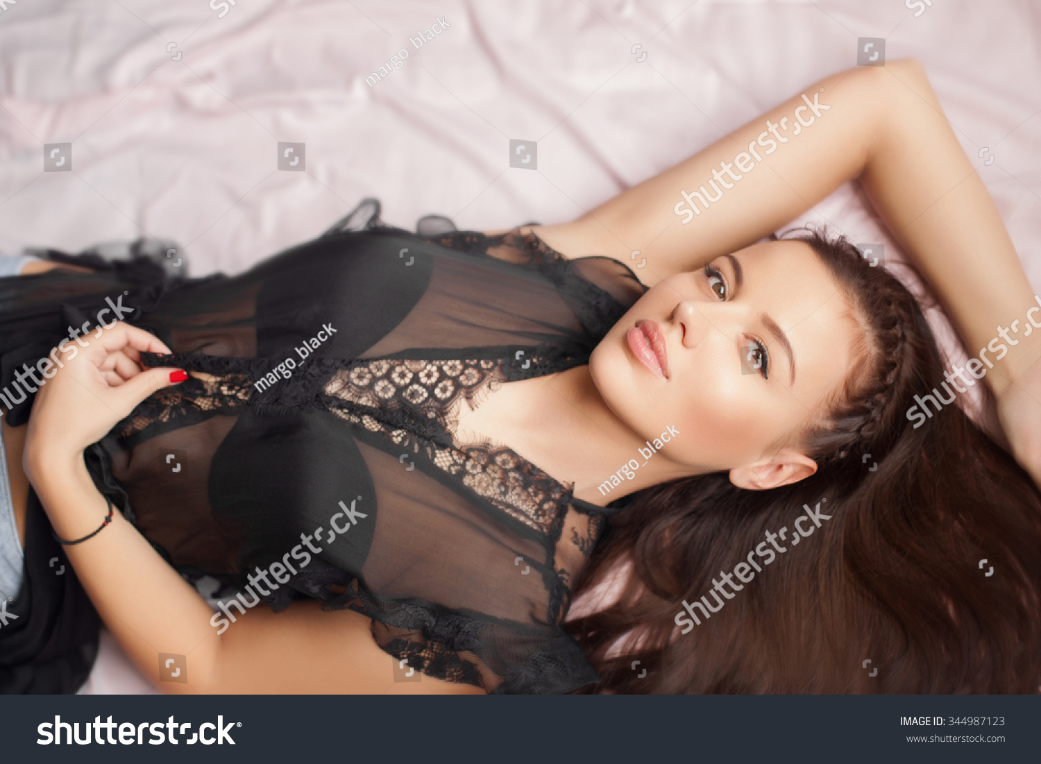 Sensual Beautiful Woman Lingerie Bed Stock Photo 344987123 Shutterstock