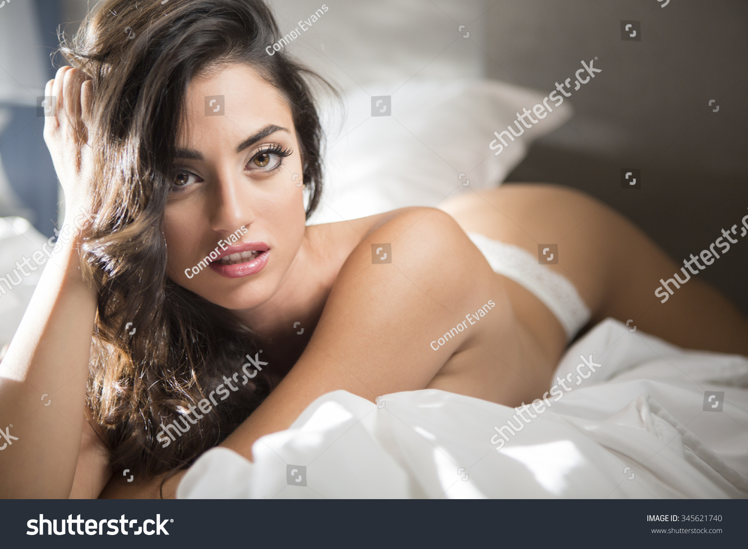 Sexy Woman Lying Down On Bed Stock Photo Shutterstock