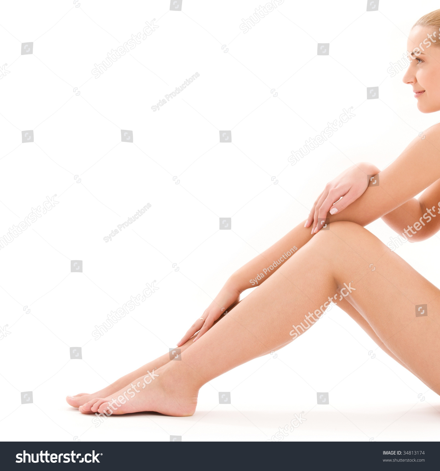 Picture Healthy Naked Woman Over White Stock Photo Shutterstock