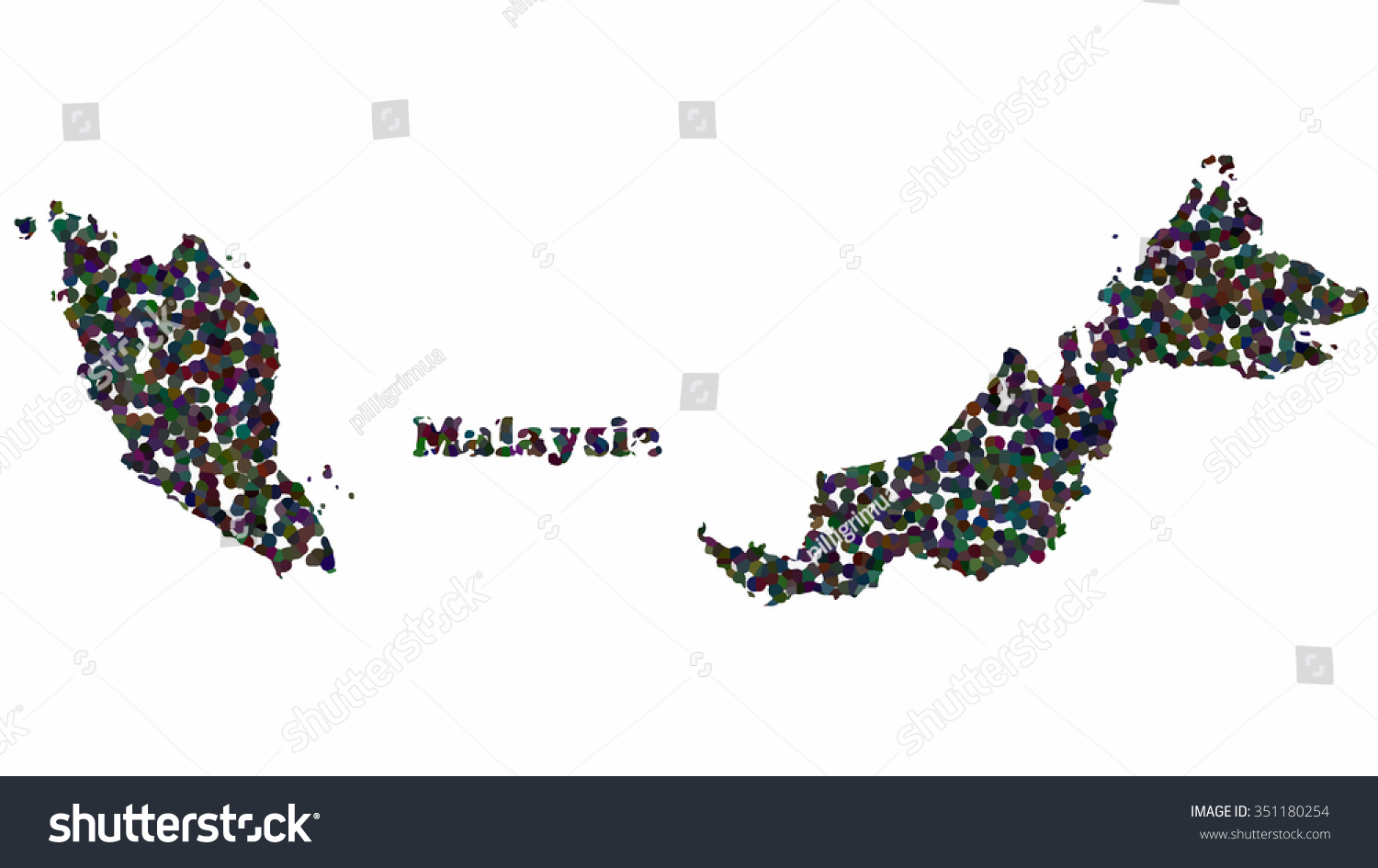 Concept Map Malaysia Vector Design Illustration Stock Vector Royalty