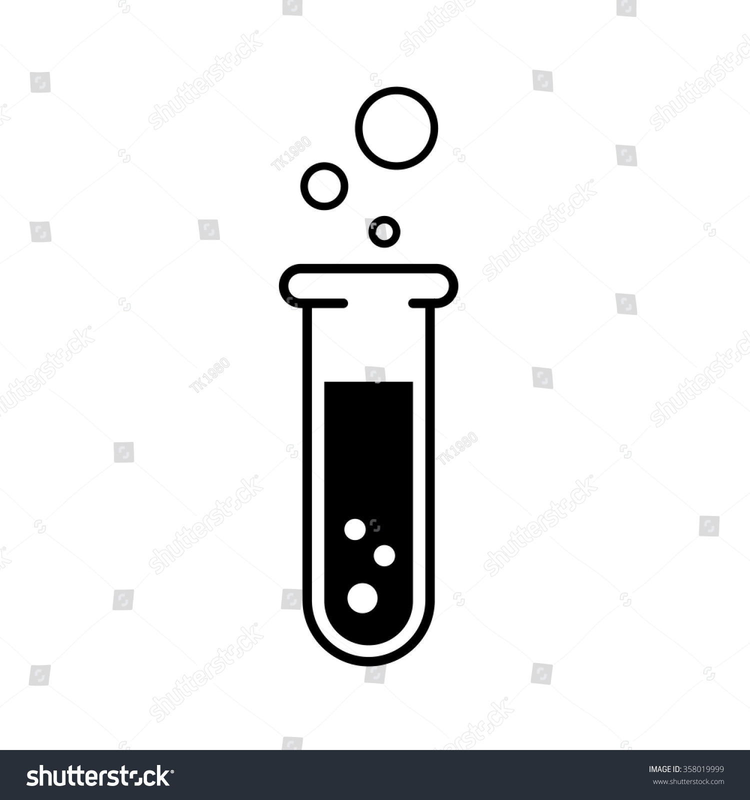 Chemical Test Tubes Icons Illustration Vector Stock Vector Royalty