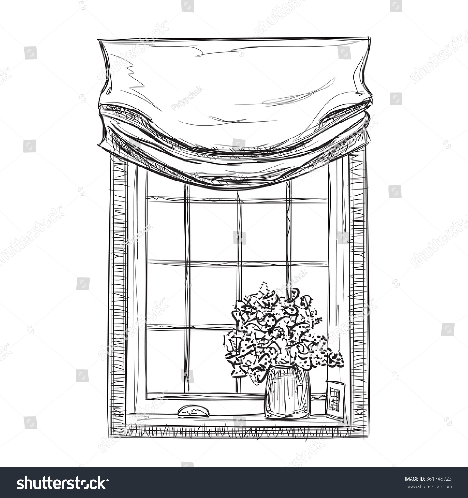 Hand Drawn Windows Sketch Stock Vector Royalty Free