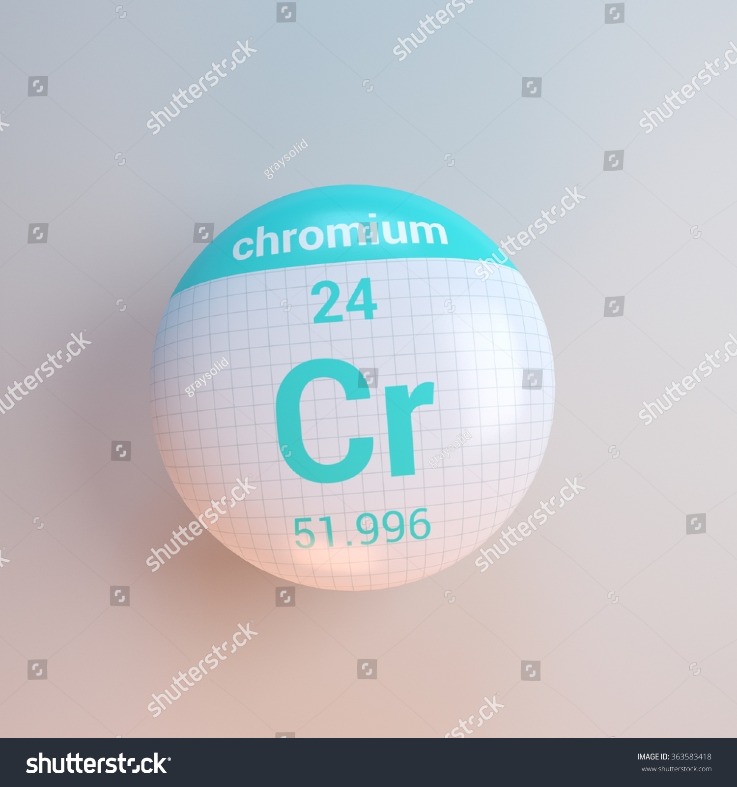 Periodic Table Elements Chromium Stock Illustration 363583418