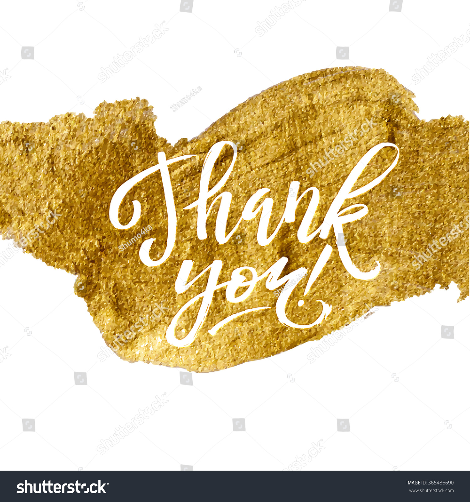 Vektor Stok Shine Gold Foil Thank You Card Tanpa Royalti