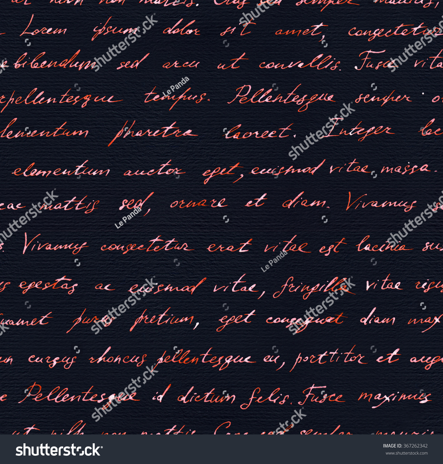 Hand Writing Glowing Note Latin Text Stock Illustration