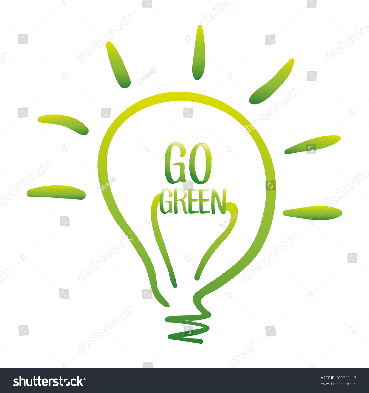 Go Green Ecology Theme Stock Vector Royalty Free Shutterstock