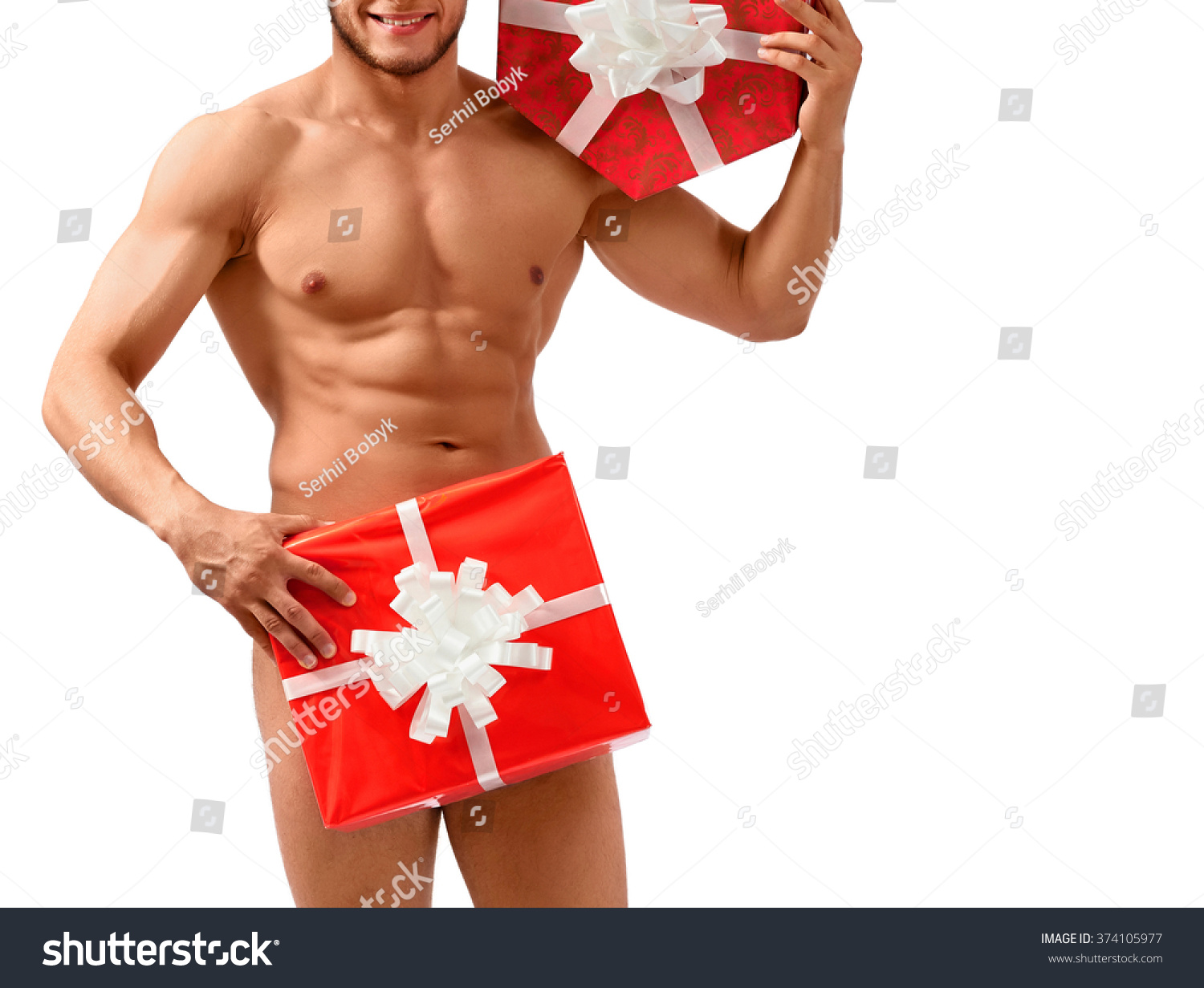 Come Here Your Present Naked Man Stock Photo Shutterstock