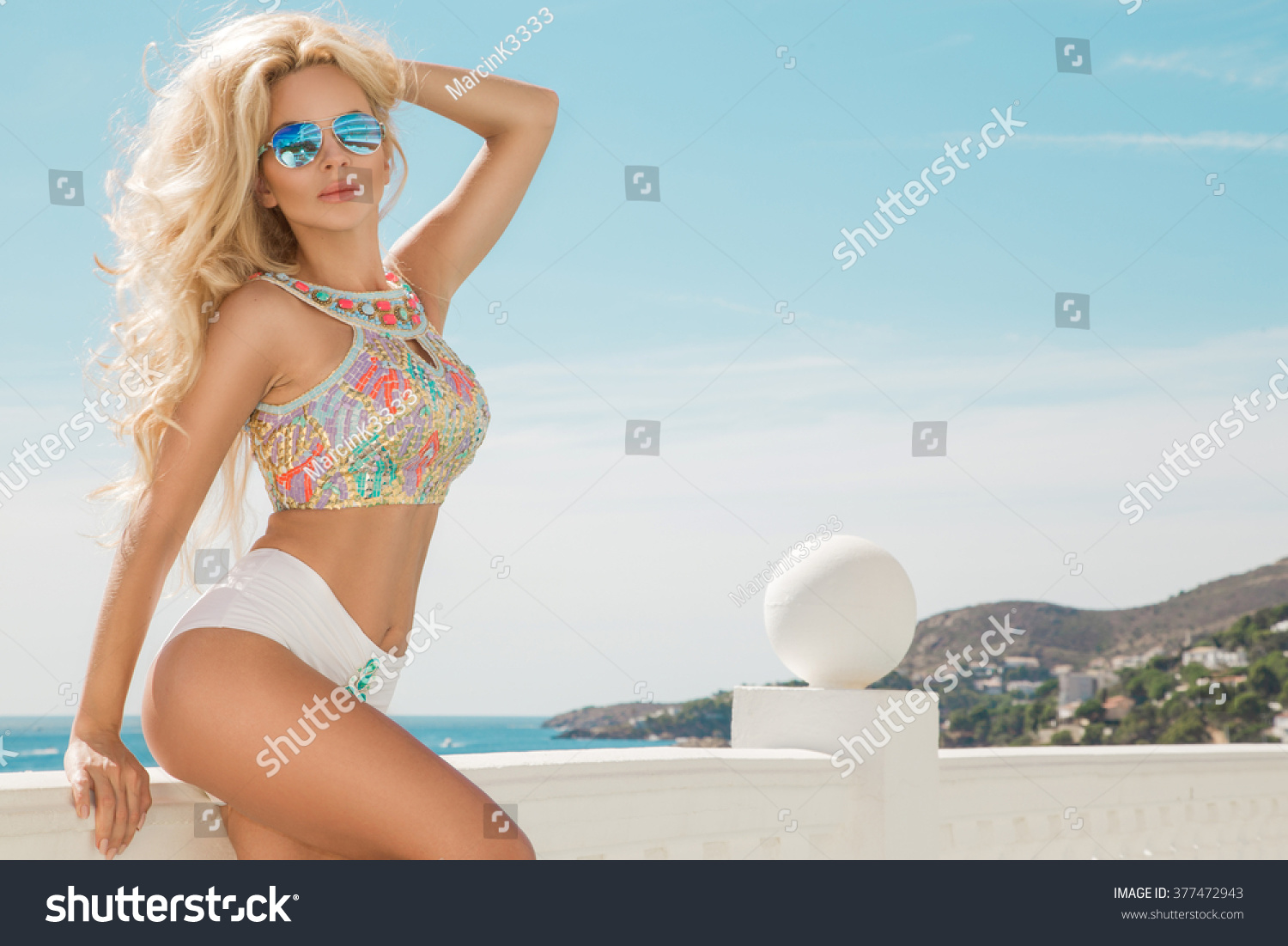 Sexy Model Bikini On Suntanned Slim Stock Photo Shutterstock