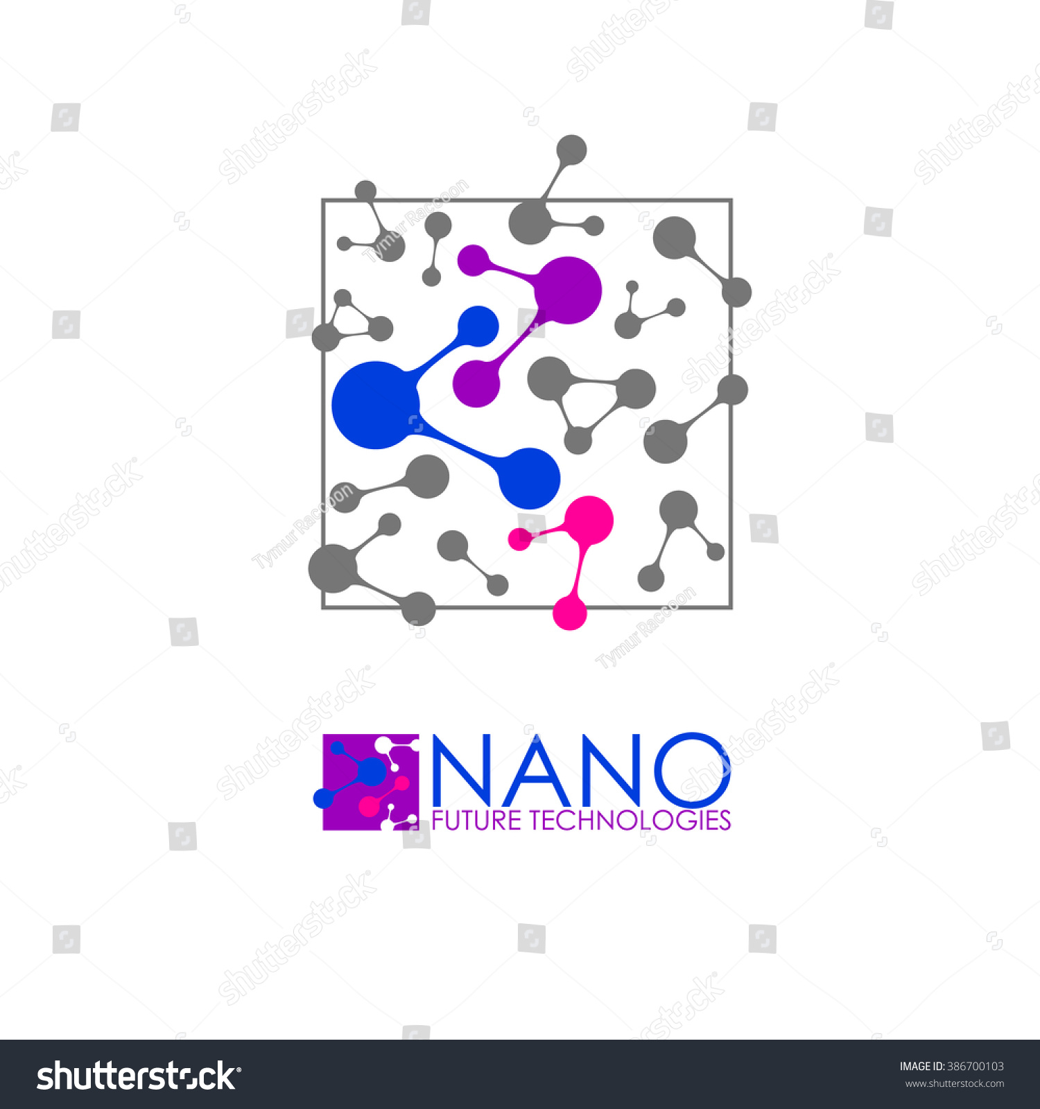 Nanotechnology Nano Logo Template Design Logo Stock Vector Royalty