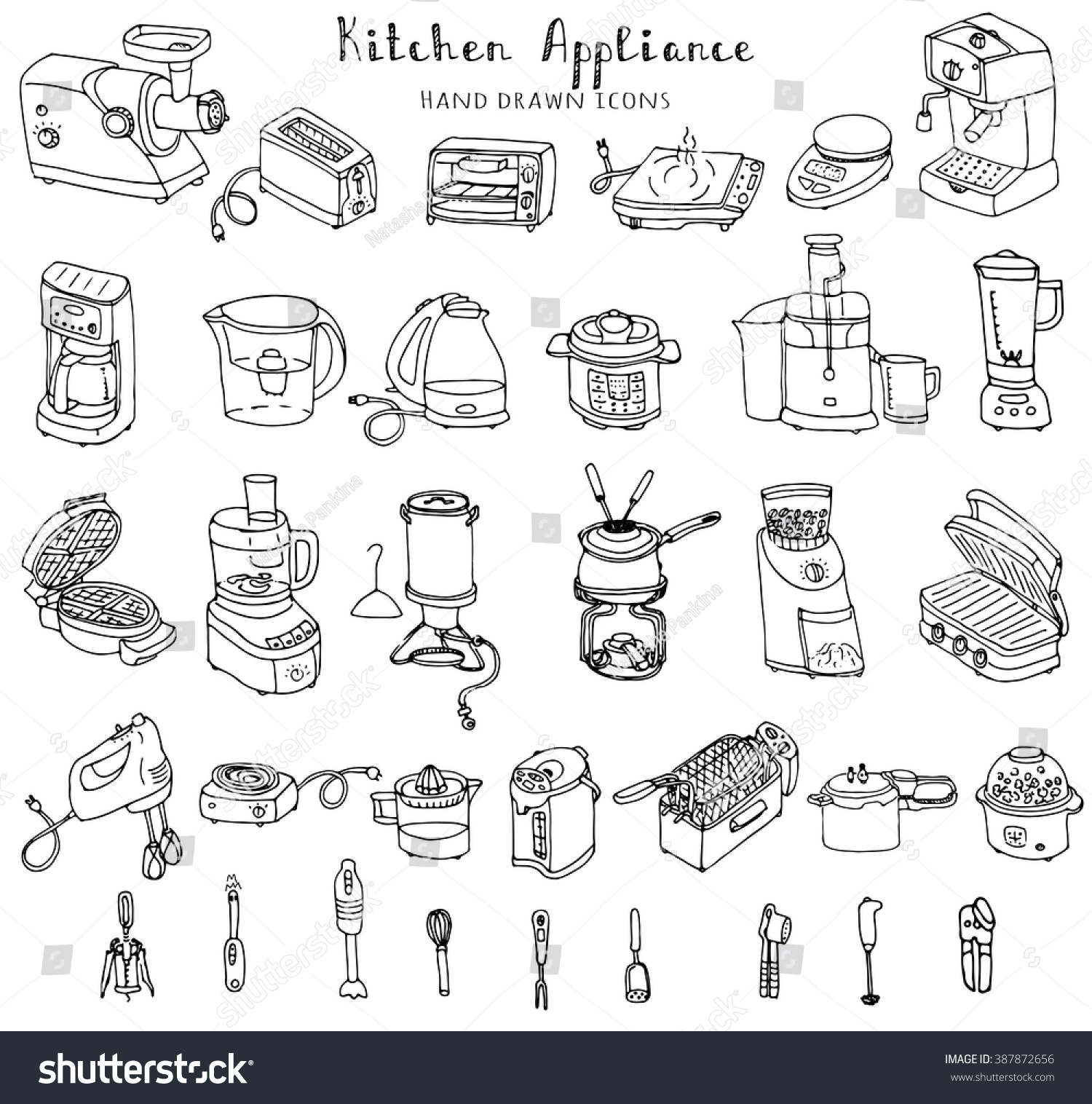 Hand Drawn Doodle Kitchen Appliance Vector Stock Vector Royalty Free