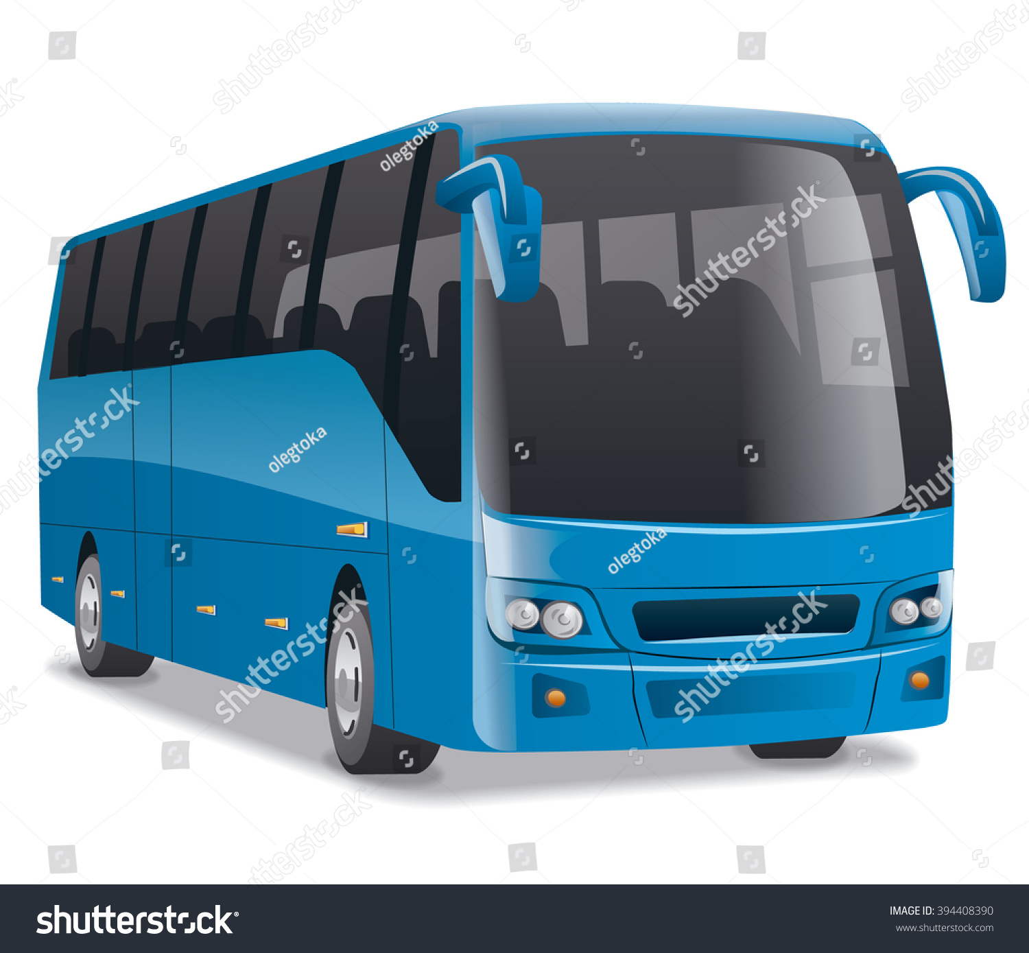 Blue City Bus Stock Vector Royalty Free Shutterstock