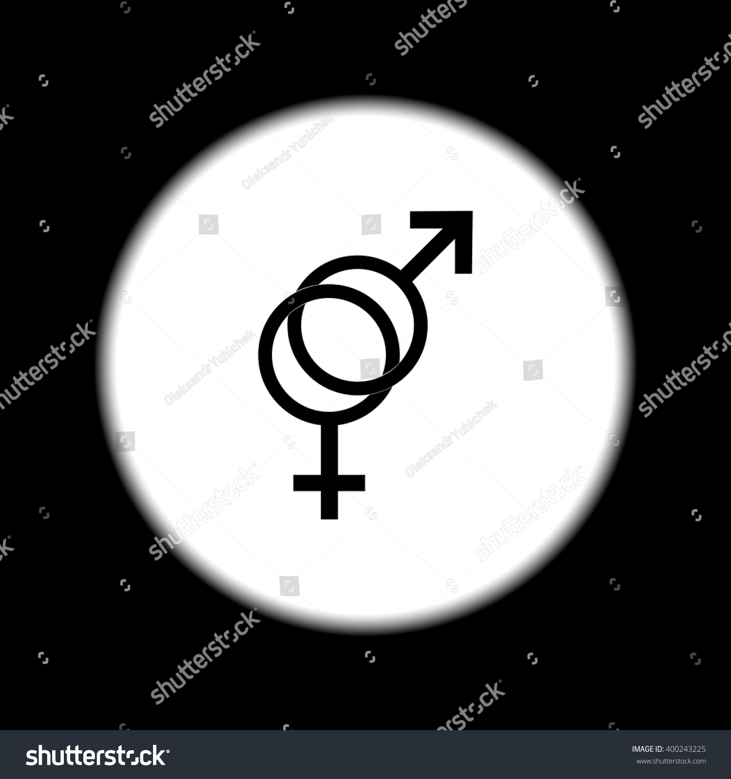 Vektor Stok Male Female Sex Symbol Vector Illustration Tanpa Royalti