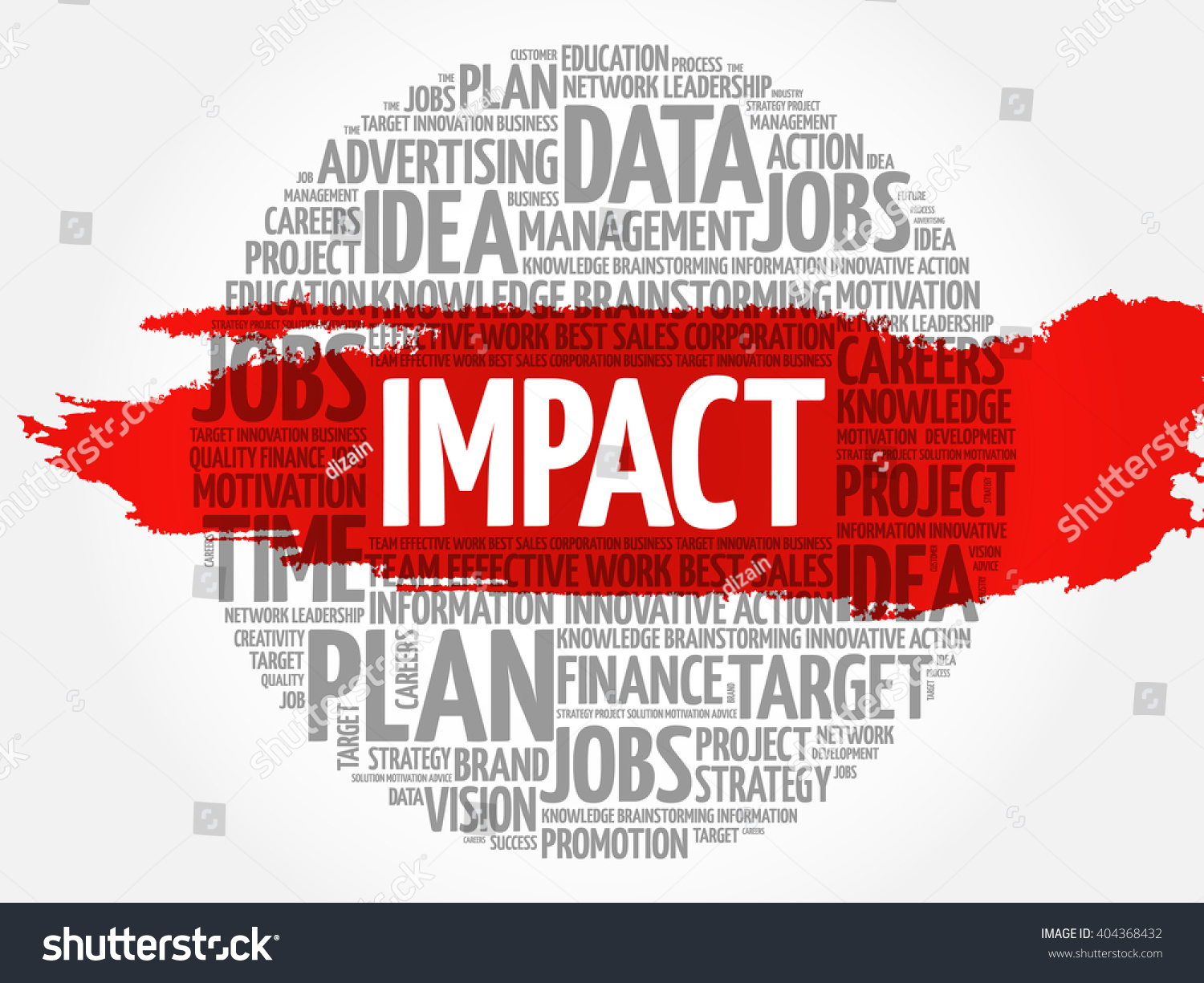 Impact Word Cloud Business Concept Stock Vector Royalty Free