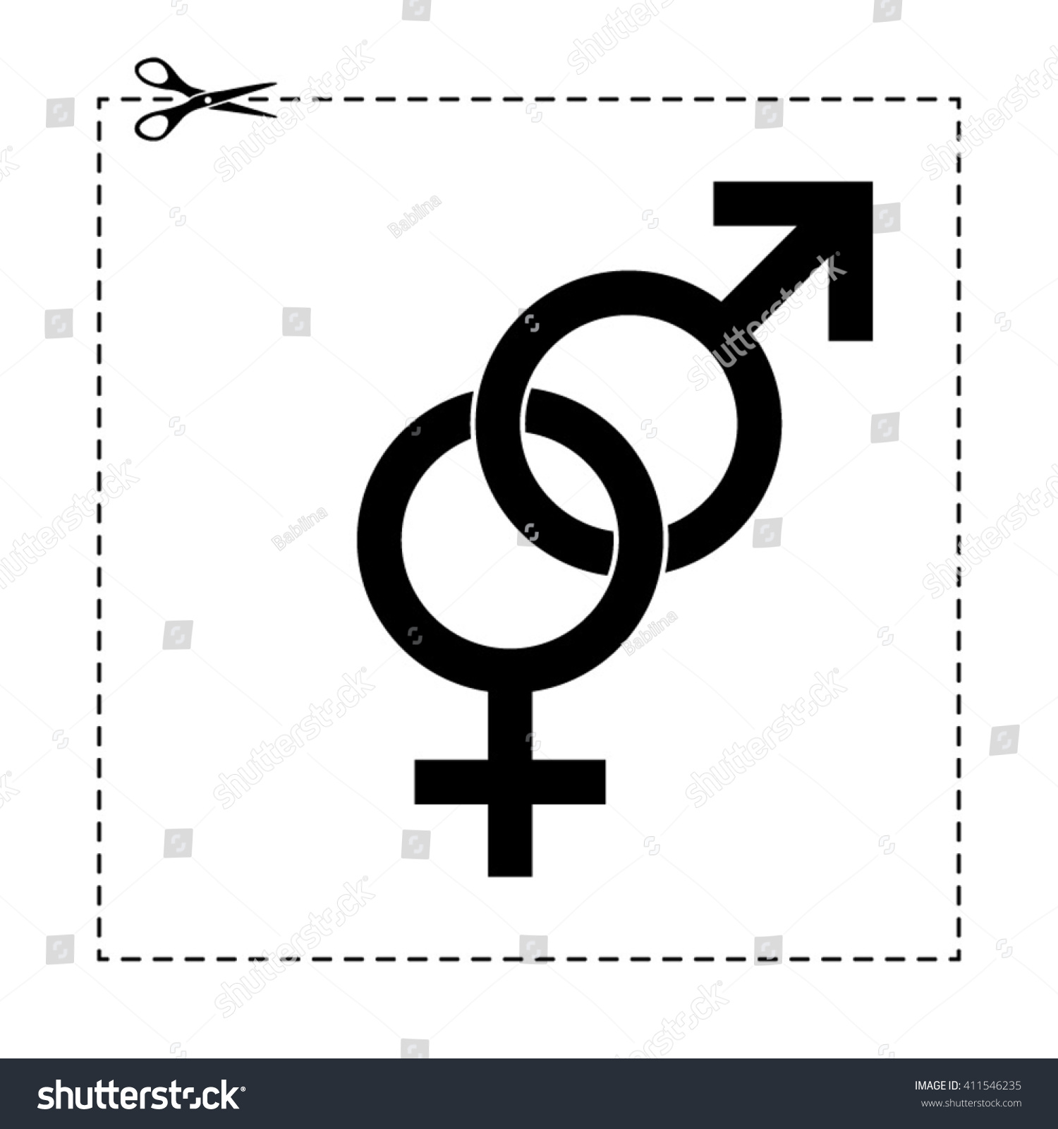 Male Female Sex Symbol Vector Icon Stock Vector Royalty Free