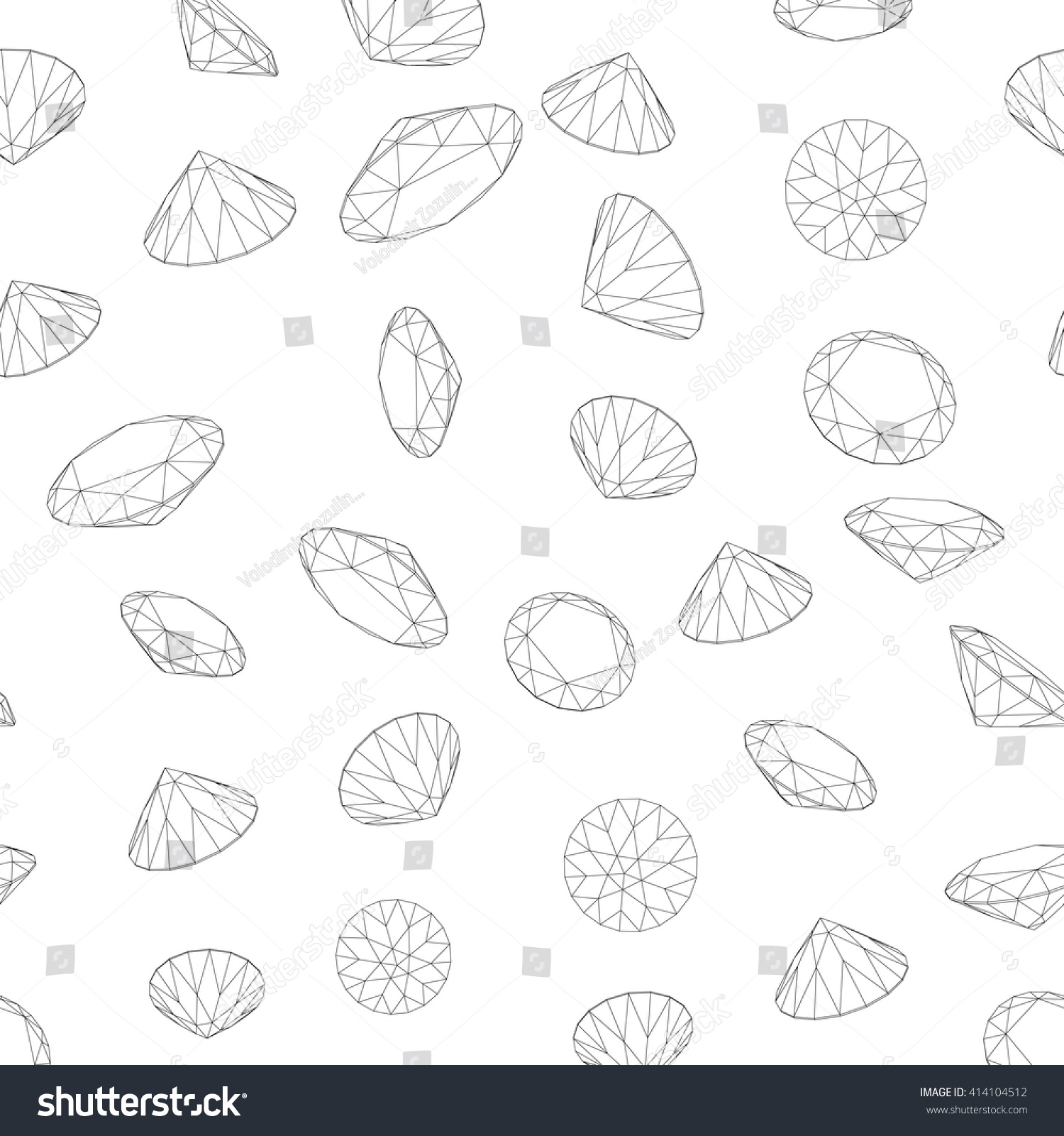 Seamless Diamond Pattern Vector Illustration Stock Vector Royalty Free