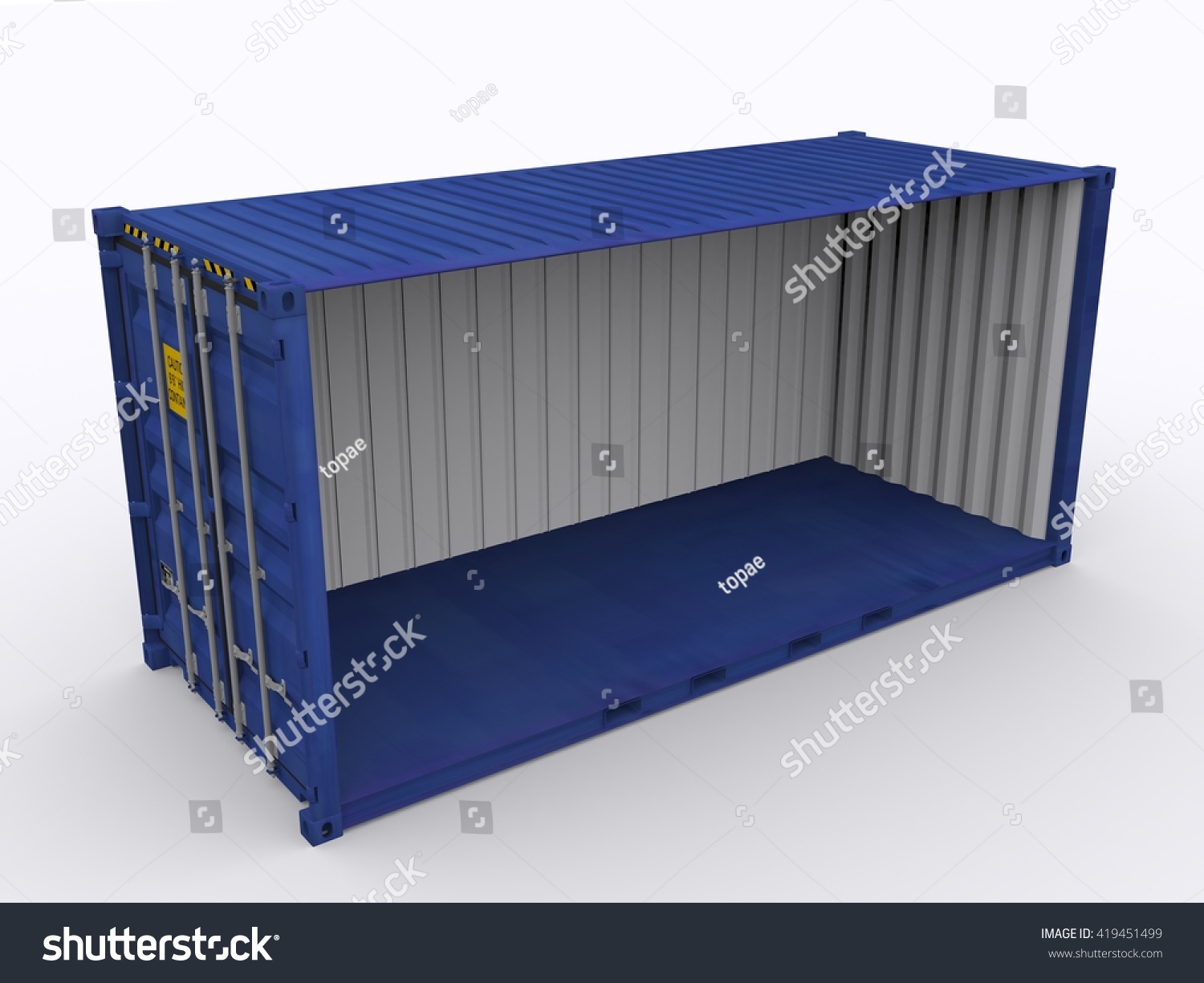 Ft Shipping Container D Rendering Stock Illustration