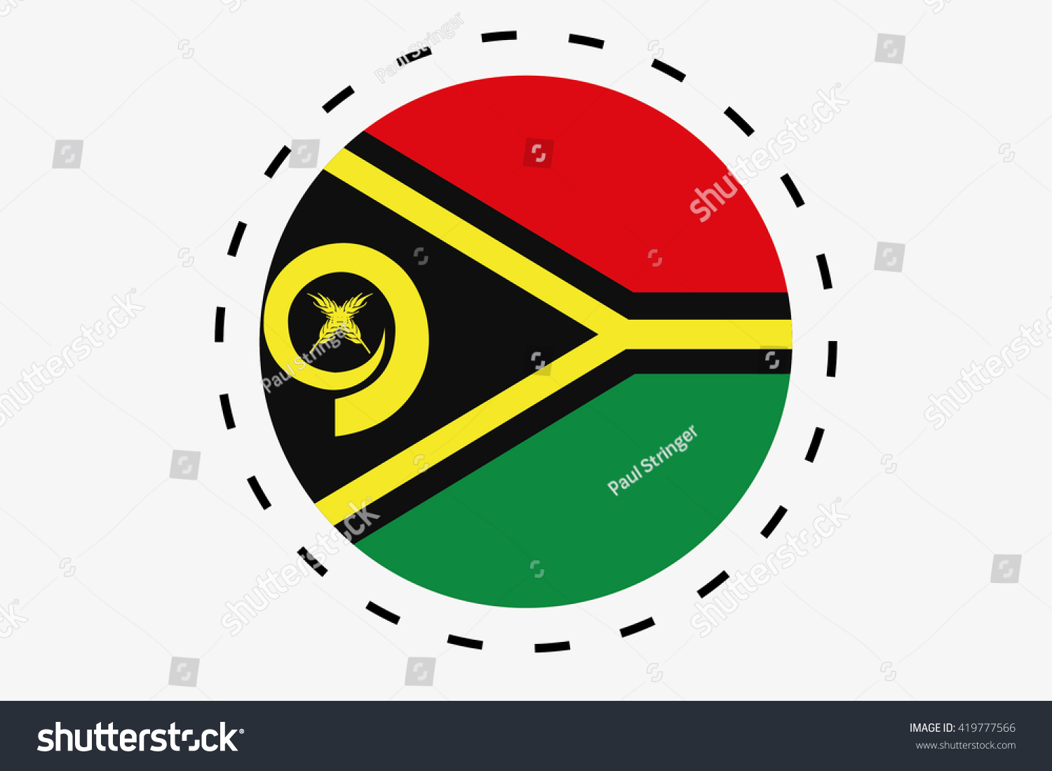 3d Isometric Flag Illustration Country Vanuatu Stock Illustration