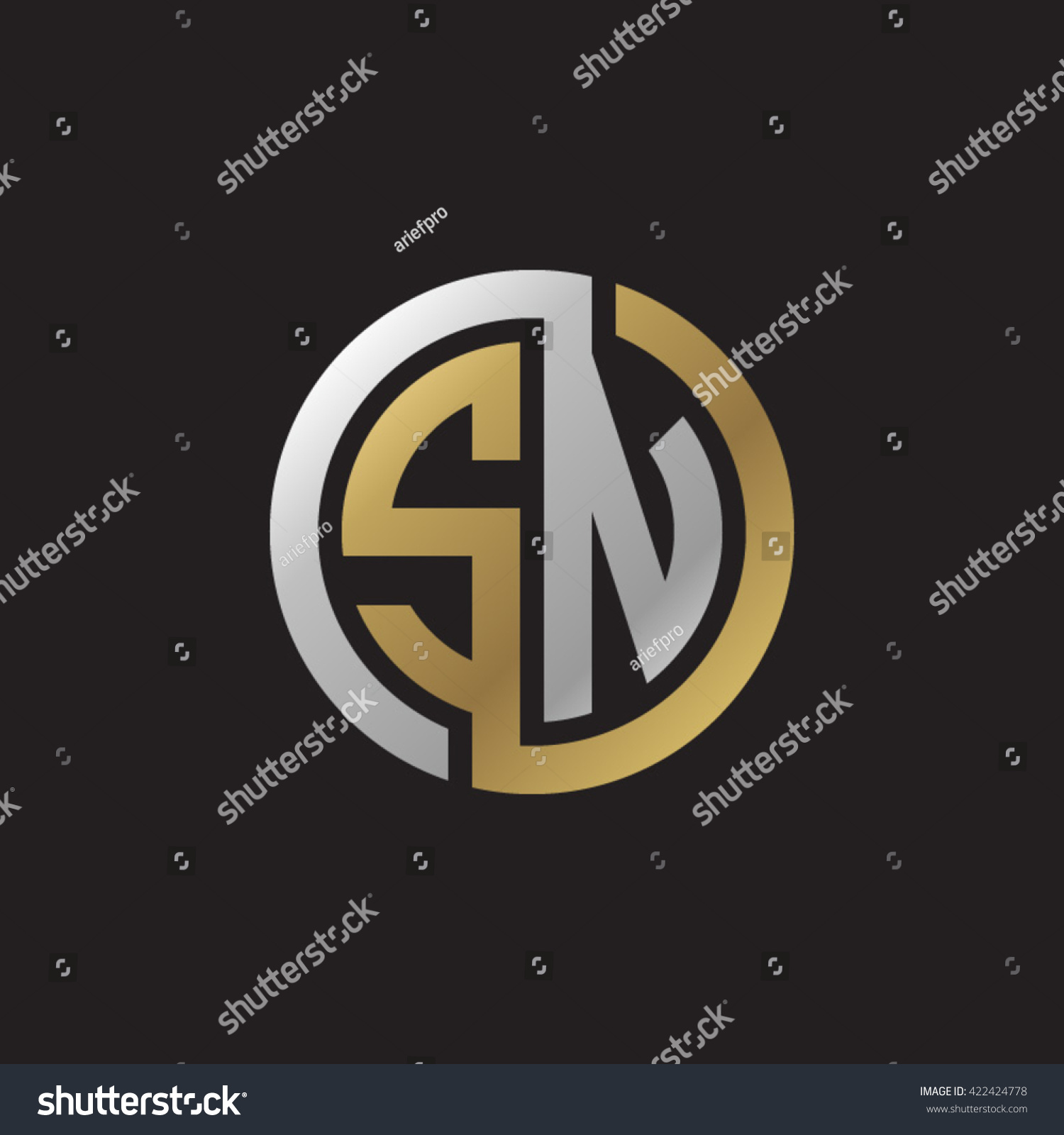 Sn Initial Letters Looping Linked Circle