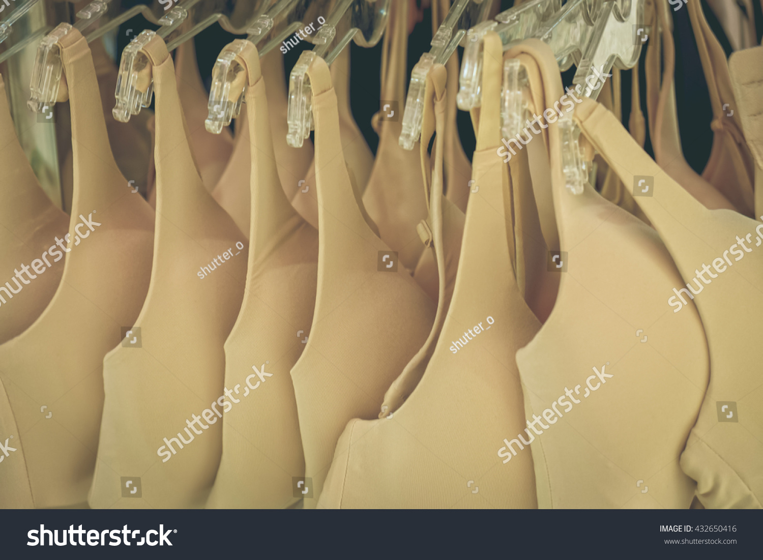 Row Bras Hanging Lingerie Store Stock Photo Shutterstock