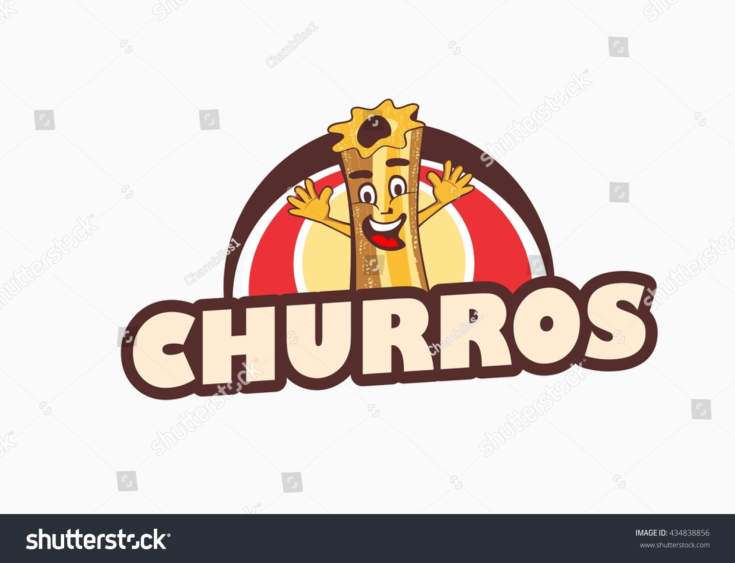 Logotipo Churros vector de stock libre de regalías 434838856