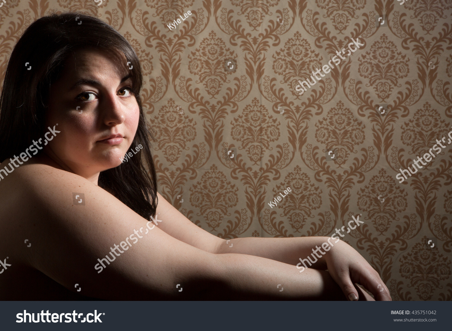 Implied Topless Bbw Large Frame Woman Shutterstock