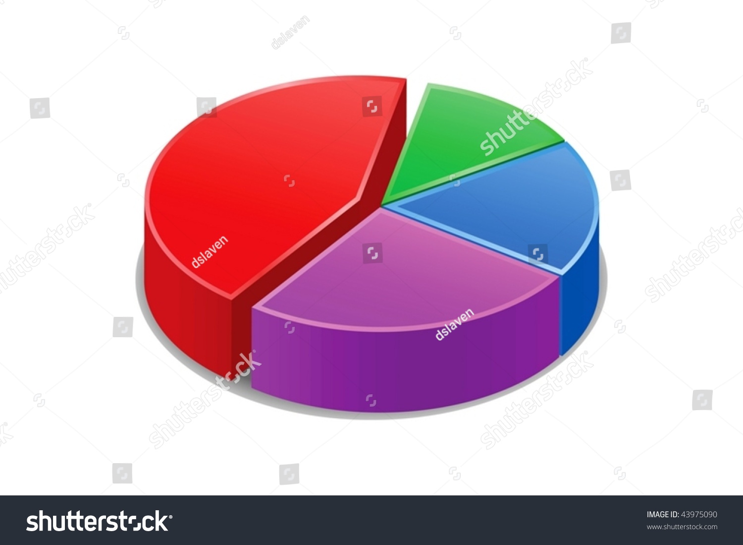 Pie Chart Vector Stock Vector Royalty Free 43975090 Shutterstock