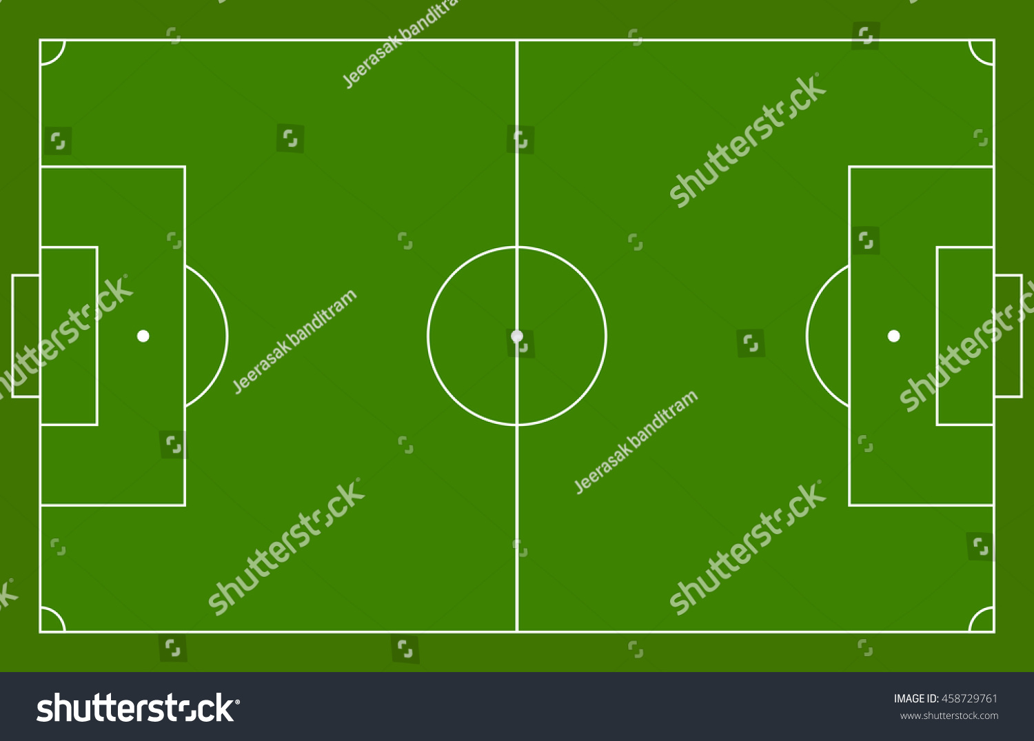 Football Field Soccer Fieldvector Illustration