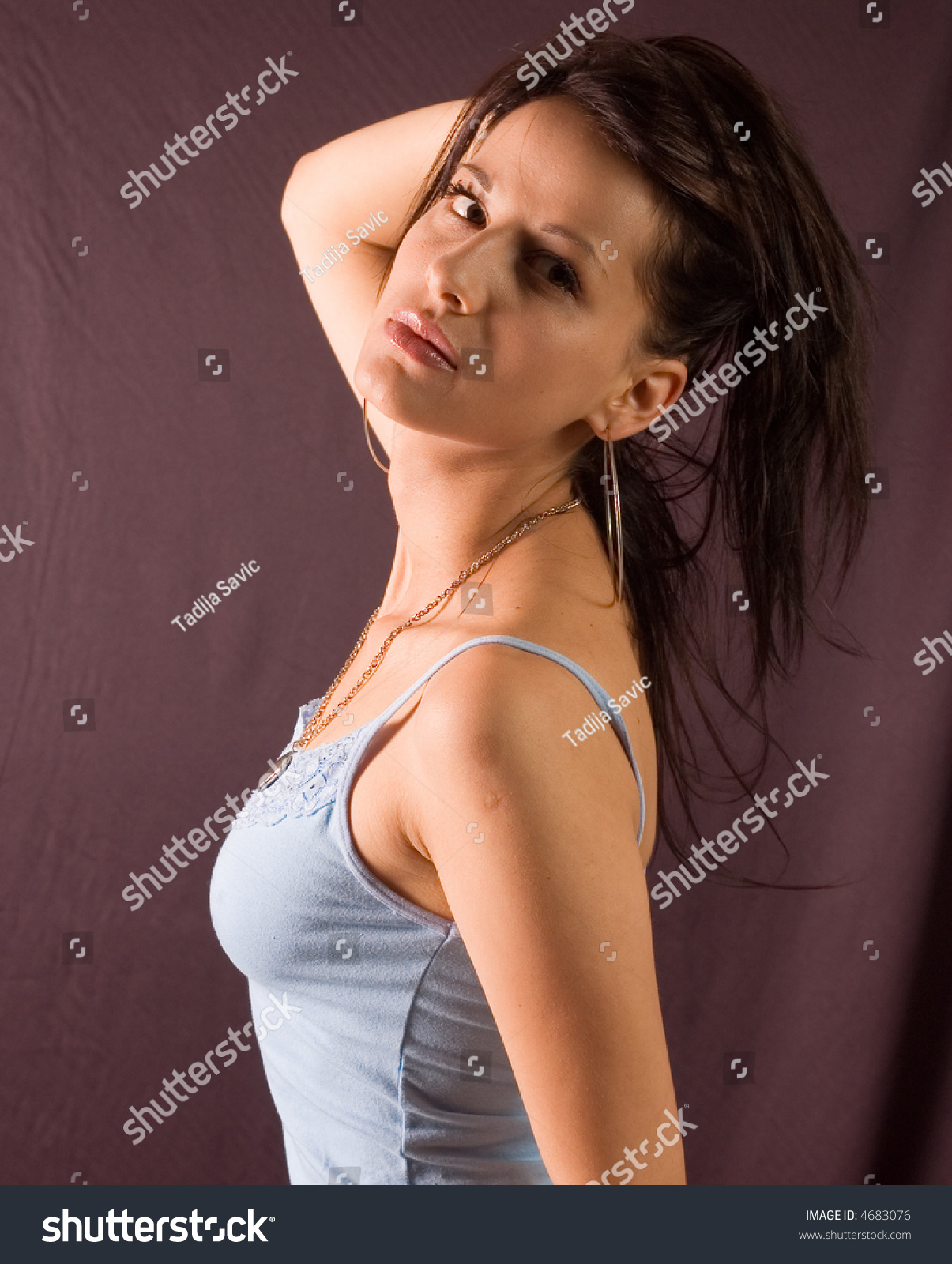 Hot Sexy Fit Brunette Lots Hair Stock Photo 4683076 Shutterstock