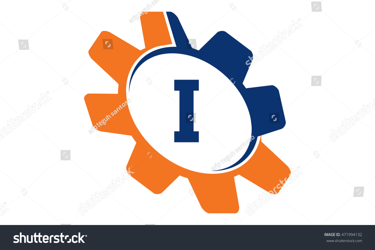 Gear Solution Logo Letter Stock Vector Royalty Free