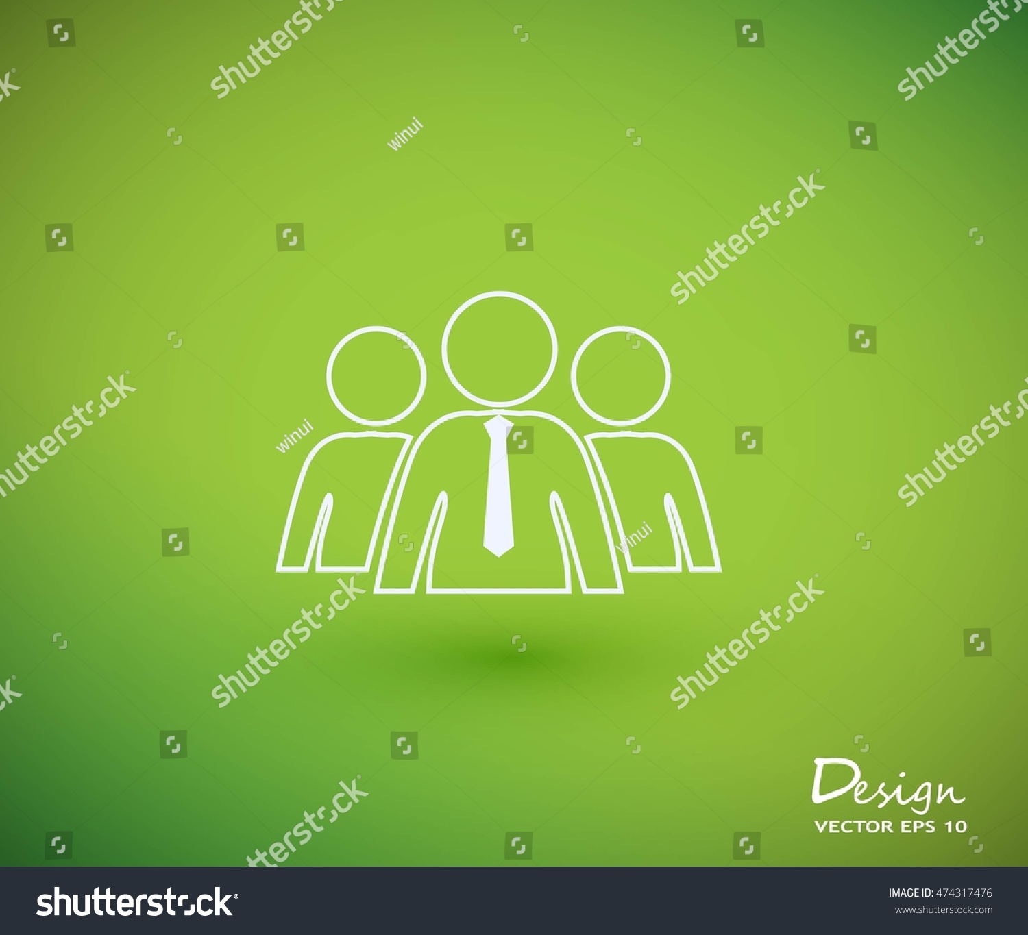 Illustration Flat Group People Icon Vector Stock Vector Royalty Free